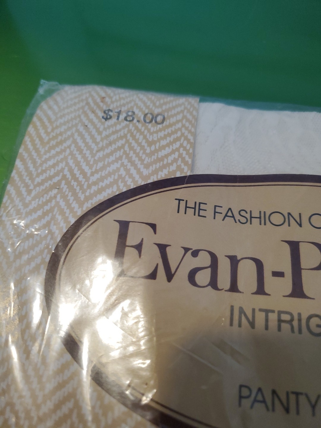 VTG 70s Evan-Picone Intrigue White Lace Pantyhose TIGHTS Back Seam Mod GoGo LONG