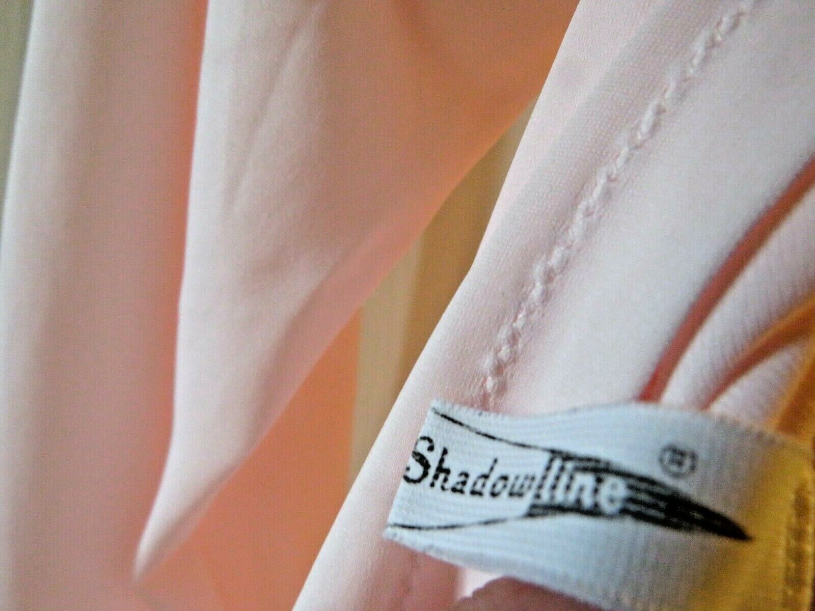 Unique Vintage Shadowline Pink Embroidery Flowers with Back Snap Closure Medium