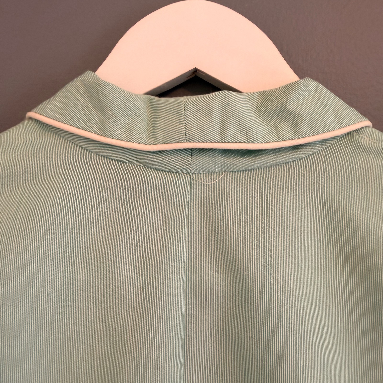 VTG 60s Hopkins Pub Hlth Uniform Green/Wht Pinstripe Actual Pediatricians Coat