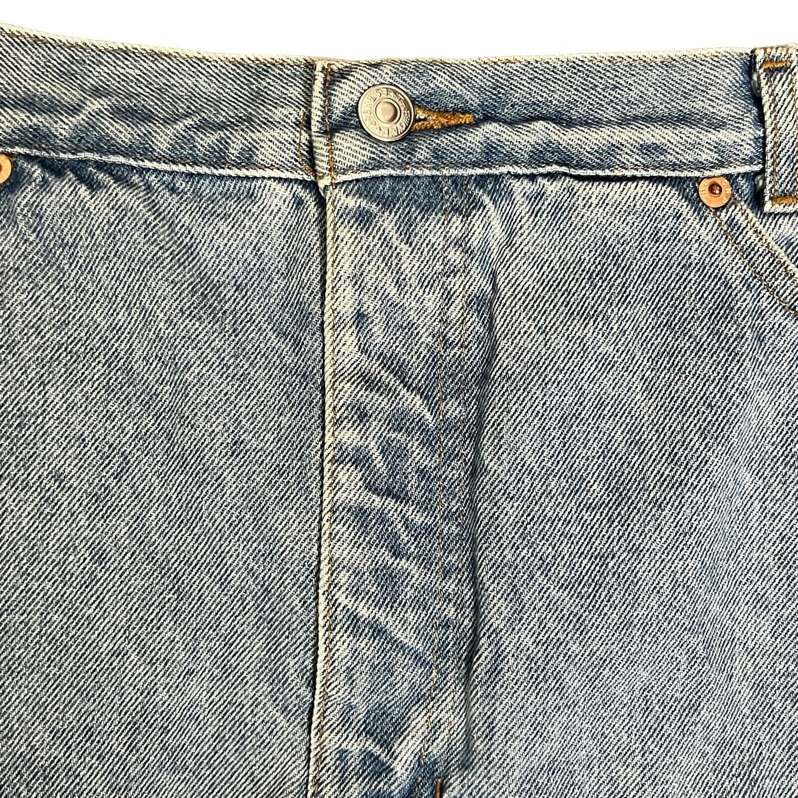 Vintage Gap Denim Knee Length Skirt Womens Juniors 15 16 Blue 32″ Waist USA Made
