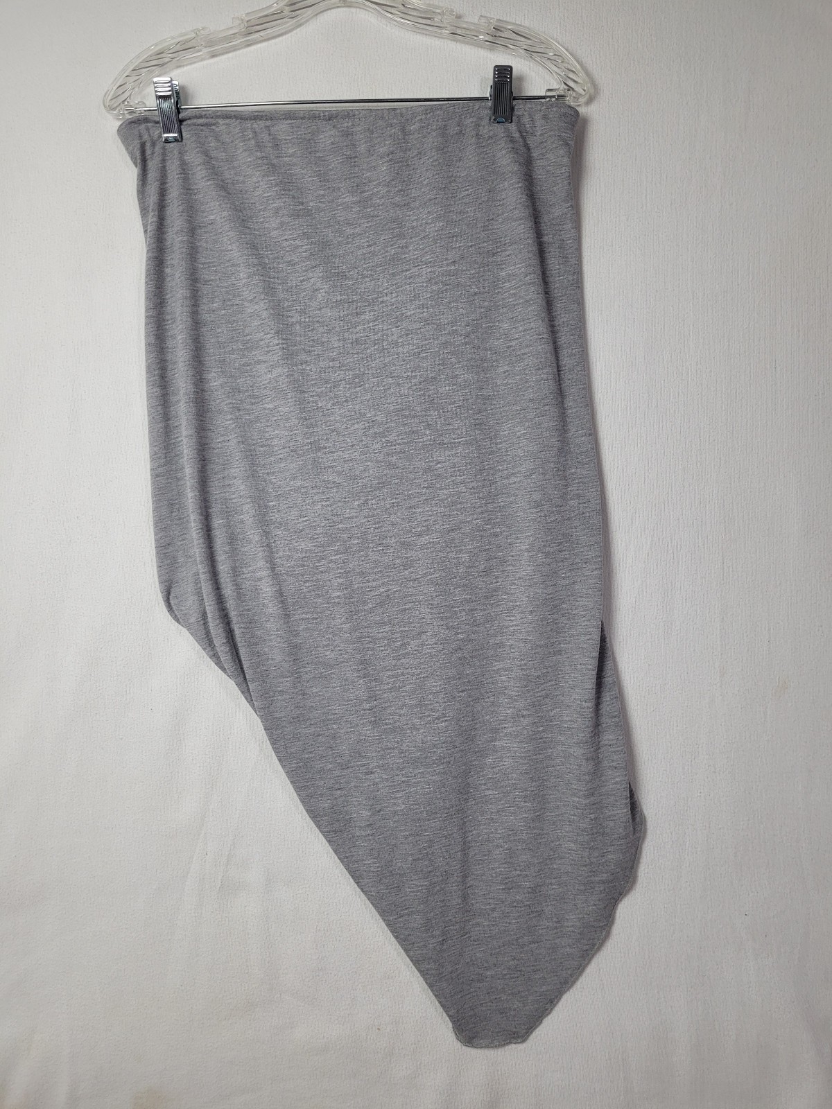 H&M Divided Gray Draped Asymmetrical Skirt Women’s Size L Polyester Viscose