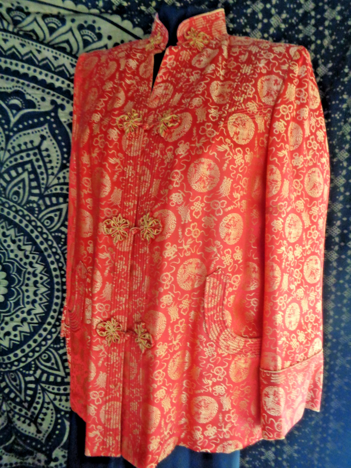 Vintage Chinese jacket swing type large red