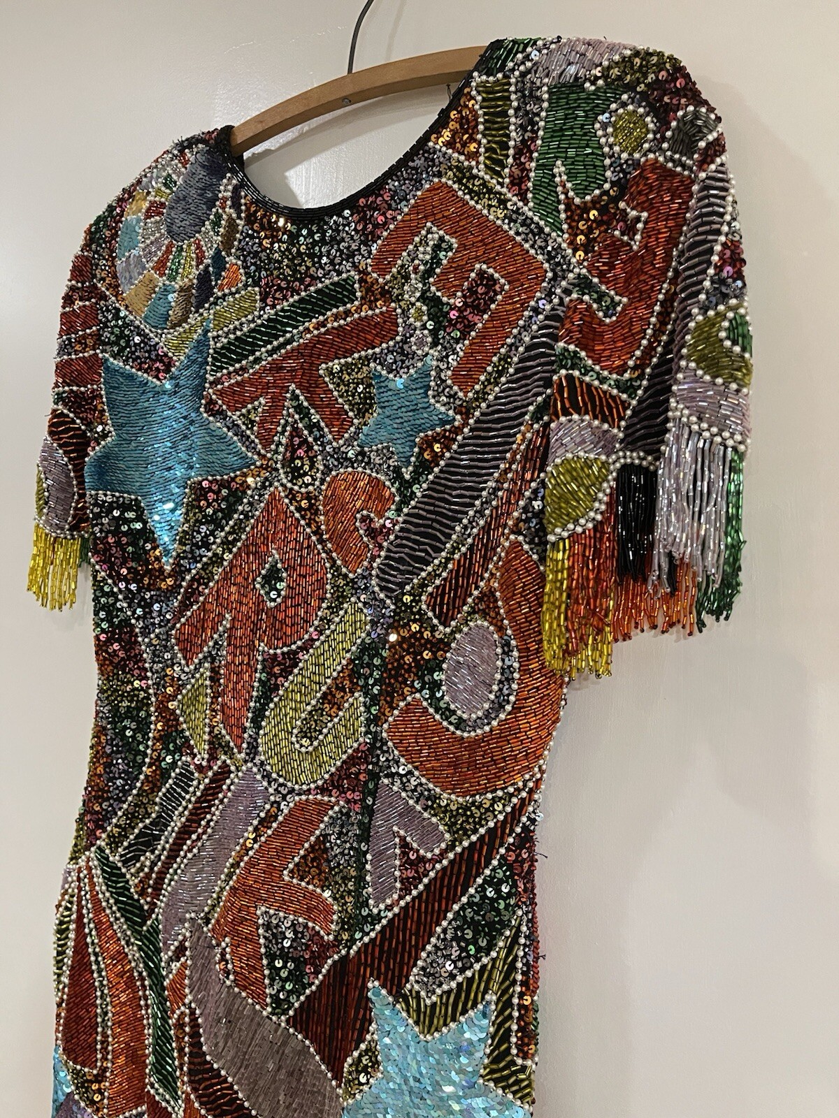 Vintage 80’s Designer Naeem Khan Riazee Nights Beaded Sequin Cocktail Dress