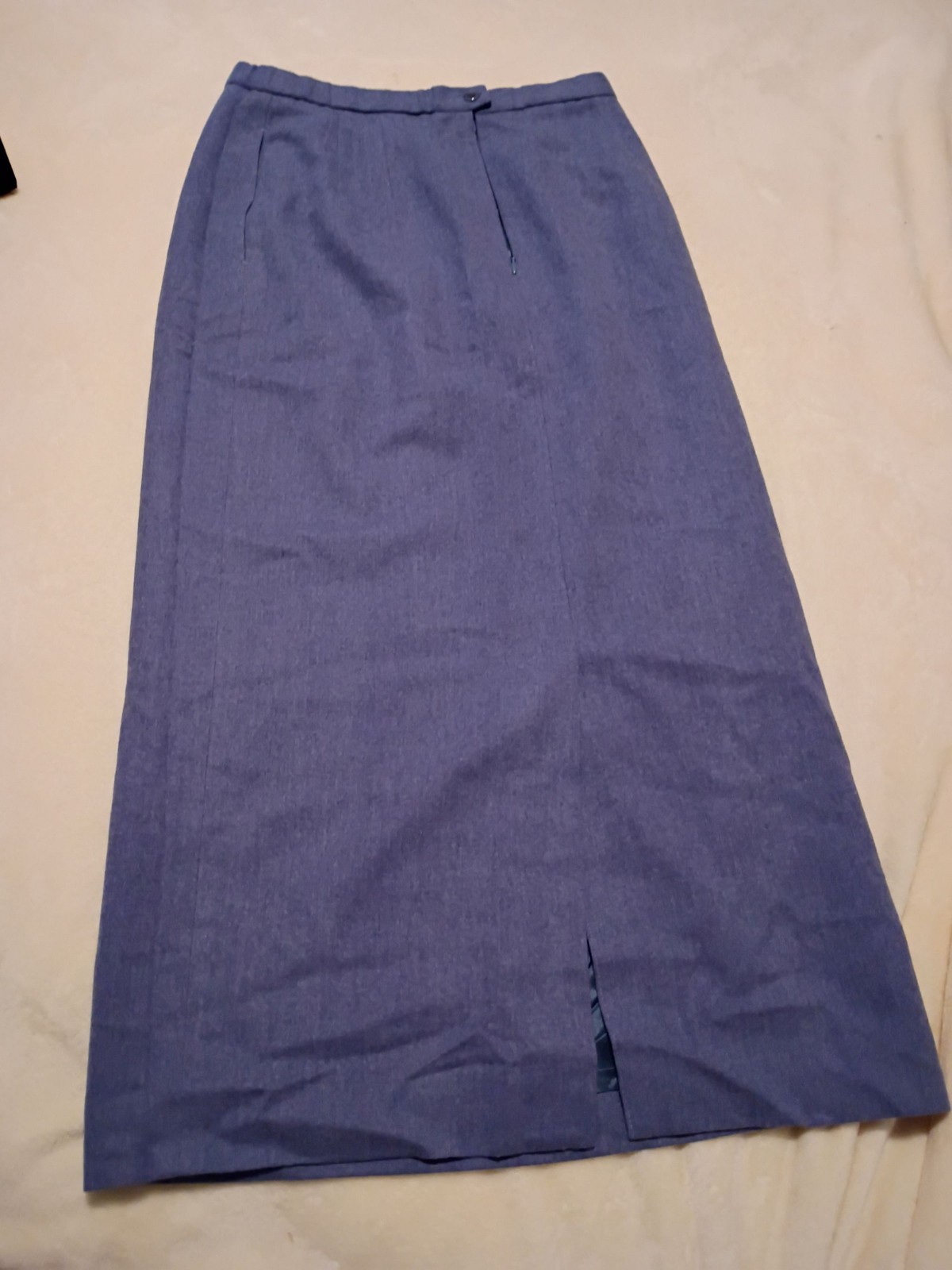 Pendleton Wool Maxi A-Line Skirt Womens Size 10 Blue Melange Slit