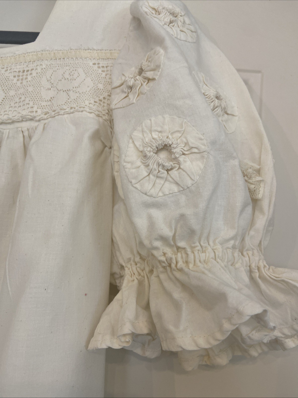 Victorian Morning Lg Cottagecore Lace trim Nightgown/dress Flowy 100%cotton