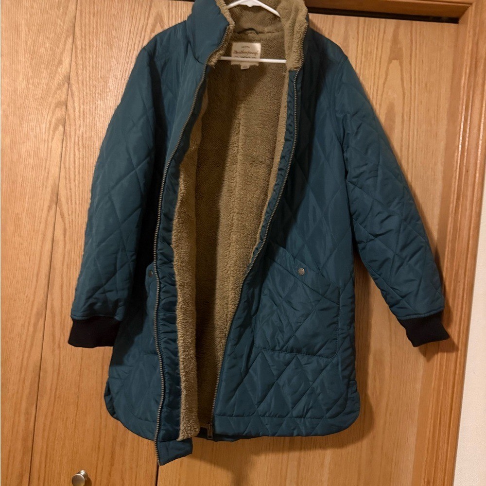 Weatherproof Vintage green quilted Sherpa lined Jacket