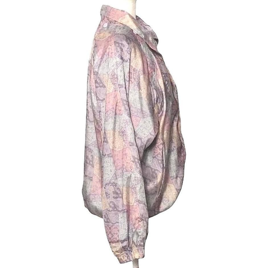 Vintage Great Cavalier Convertible Jacket Vest Women Medium Pink Patchwork 90s