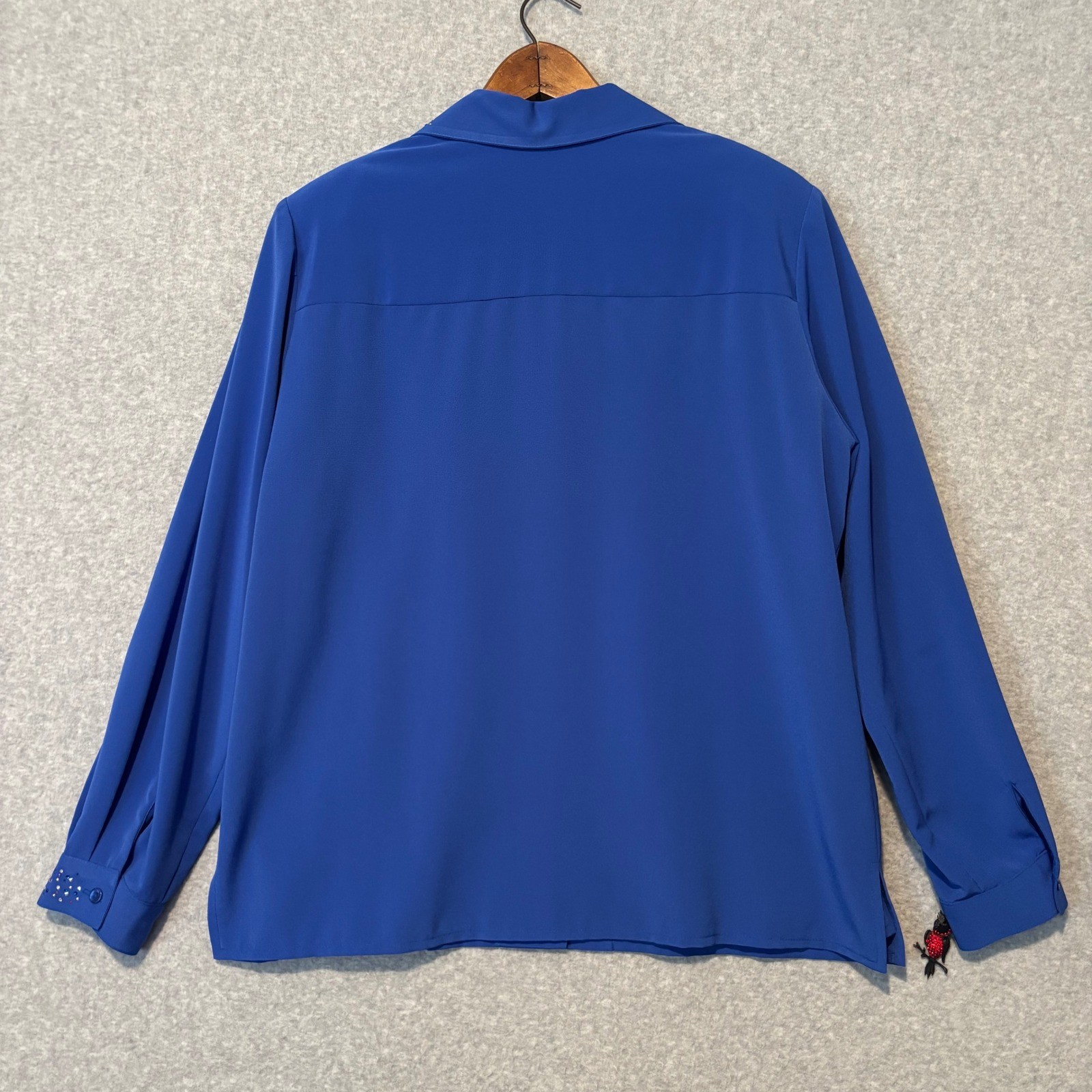 Vintage Da-Rue of California Women’s 16 Blue 2pc Rhinestone Shirt & Tank Set 90s