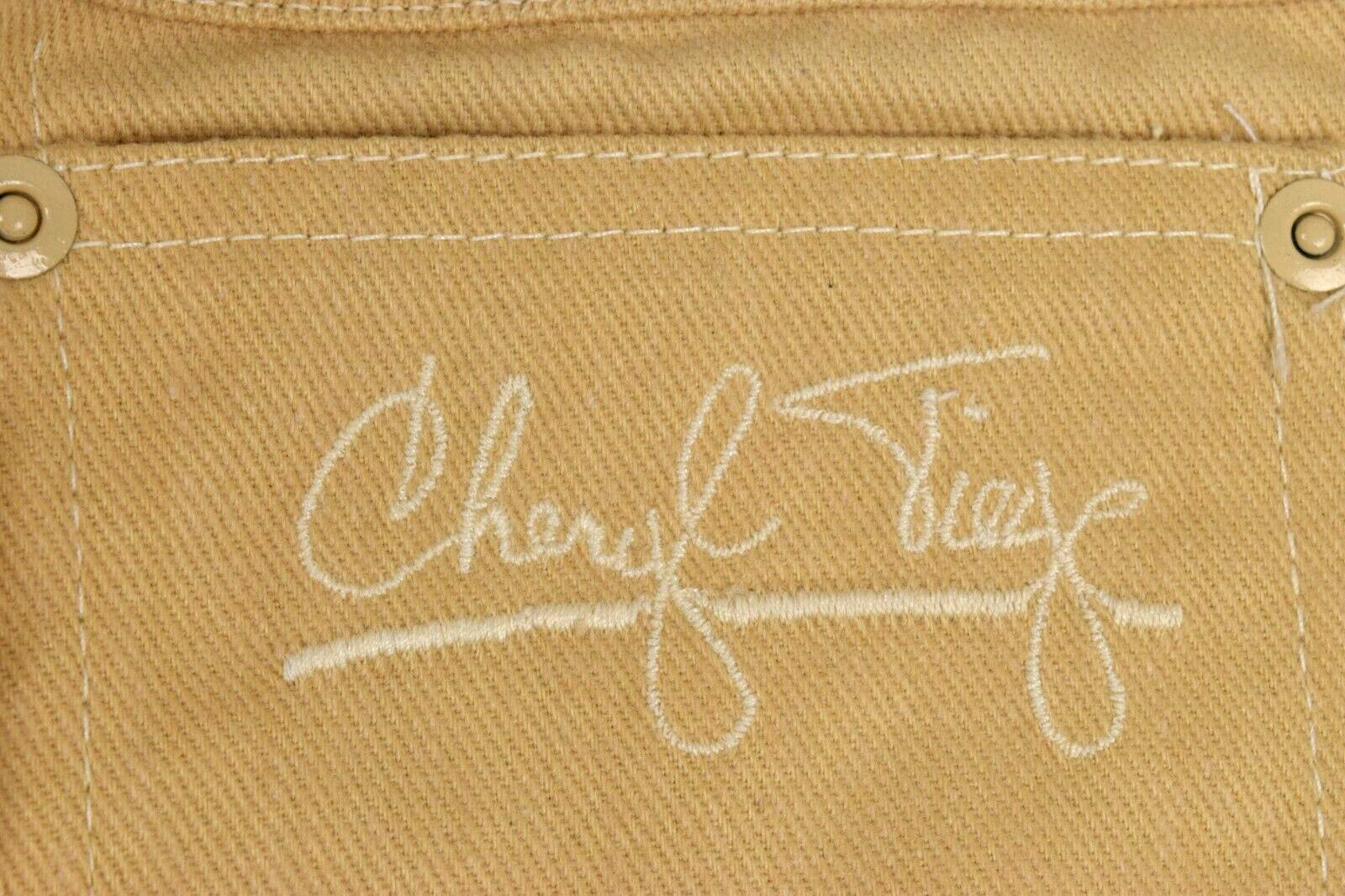 Vintage Cheryl Tiegs Pants Size 32 x 32 80s Chamois Tan Signature Made USA NWT