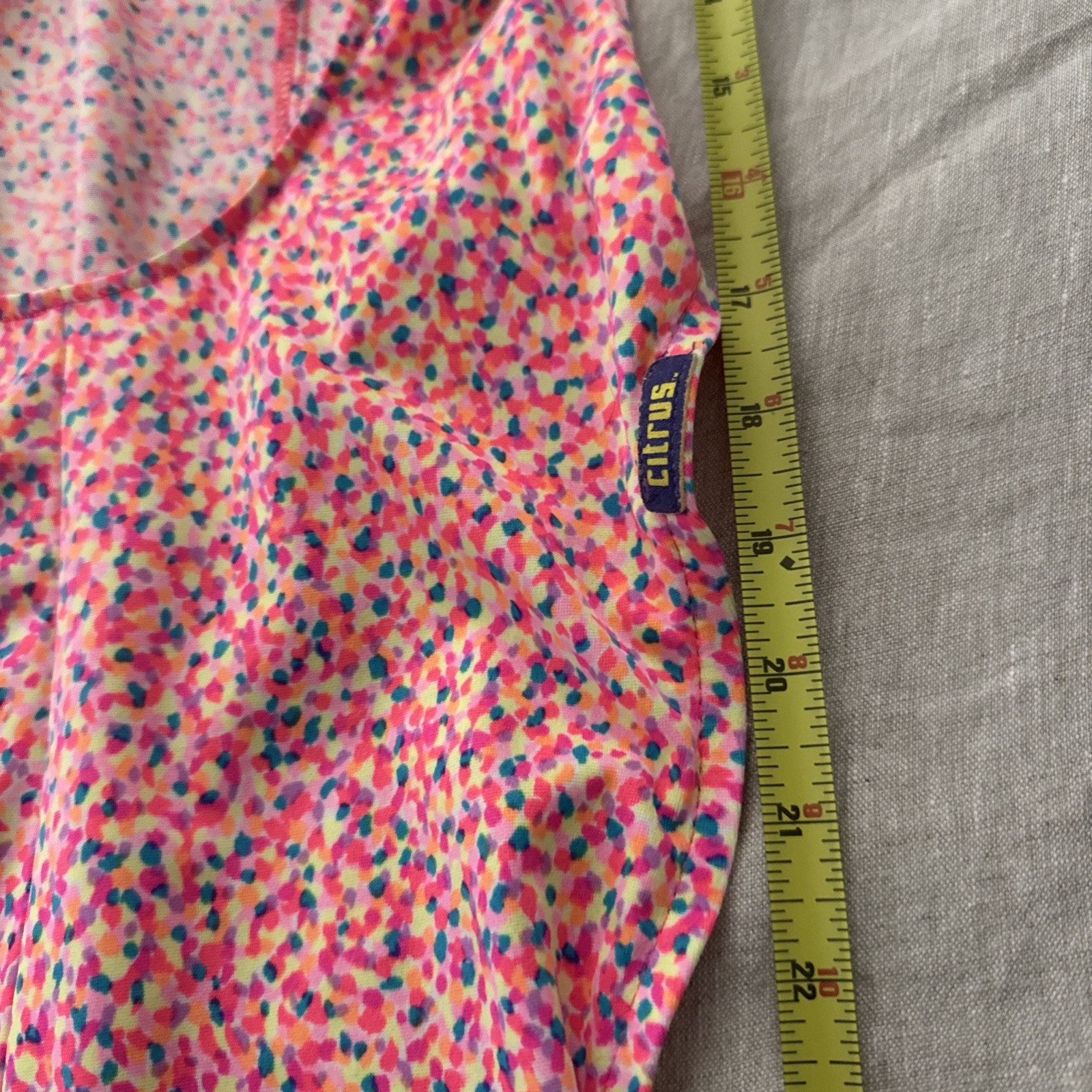 Vtg 90s One Piece 80s Bathing Swim Suit Sz S Citrus High Cut Polka Dot As Is
