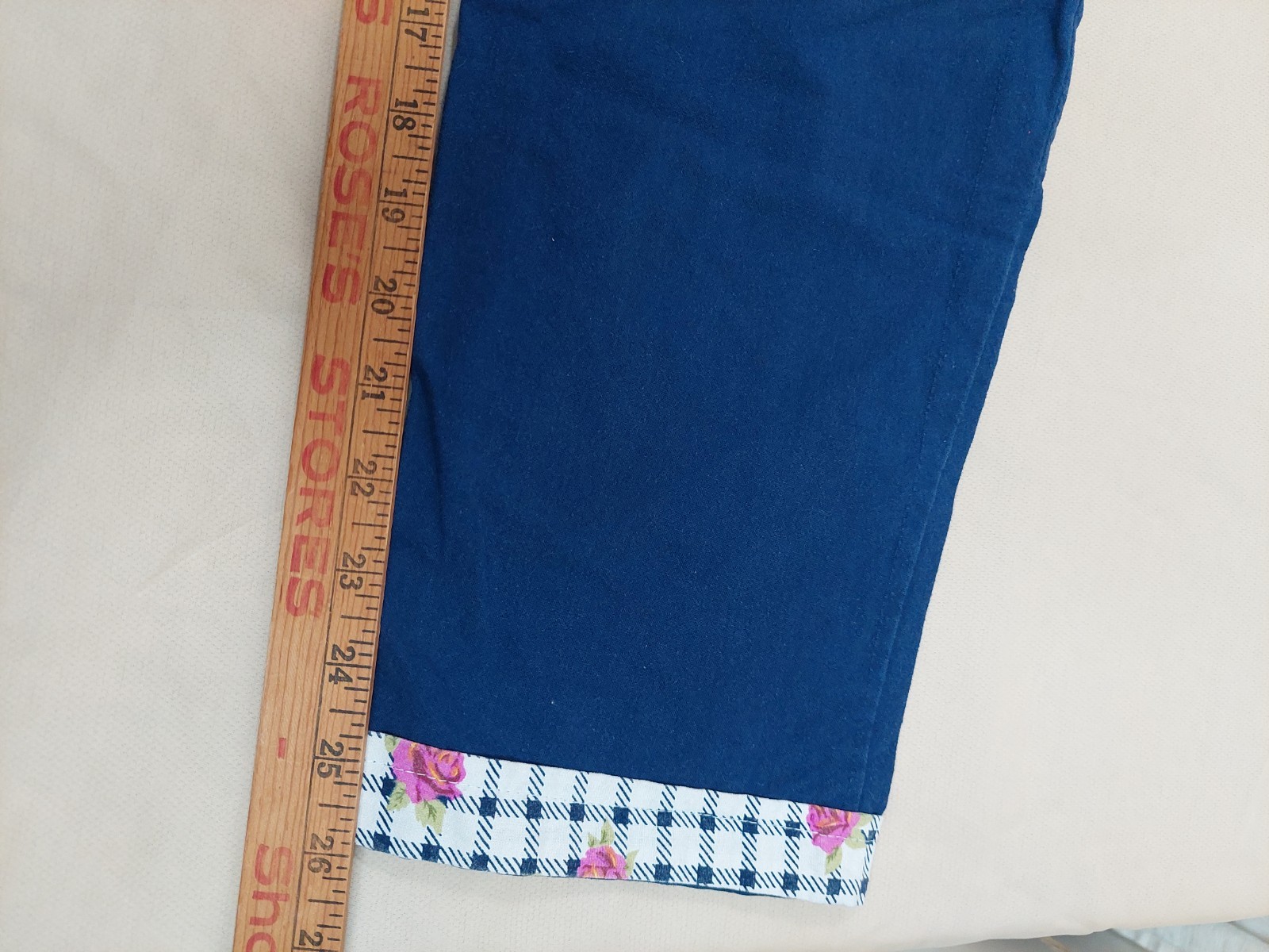 Vintage 90s Gitano Blue Jumpsuit Black White Checkered Rose Trim Overalls M Y2K