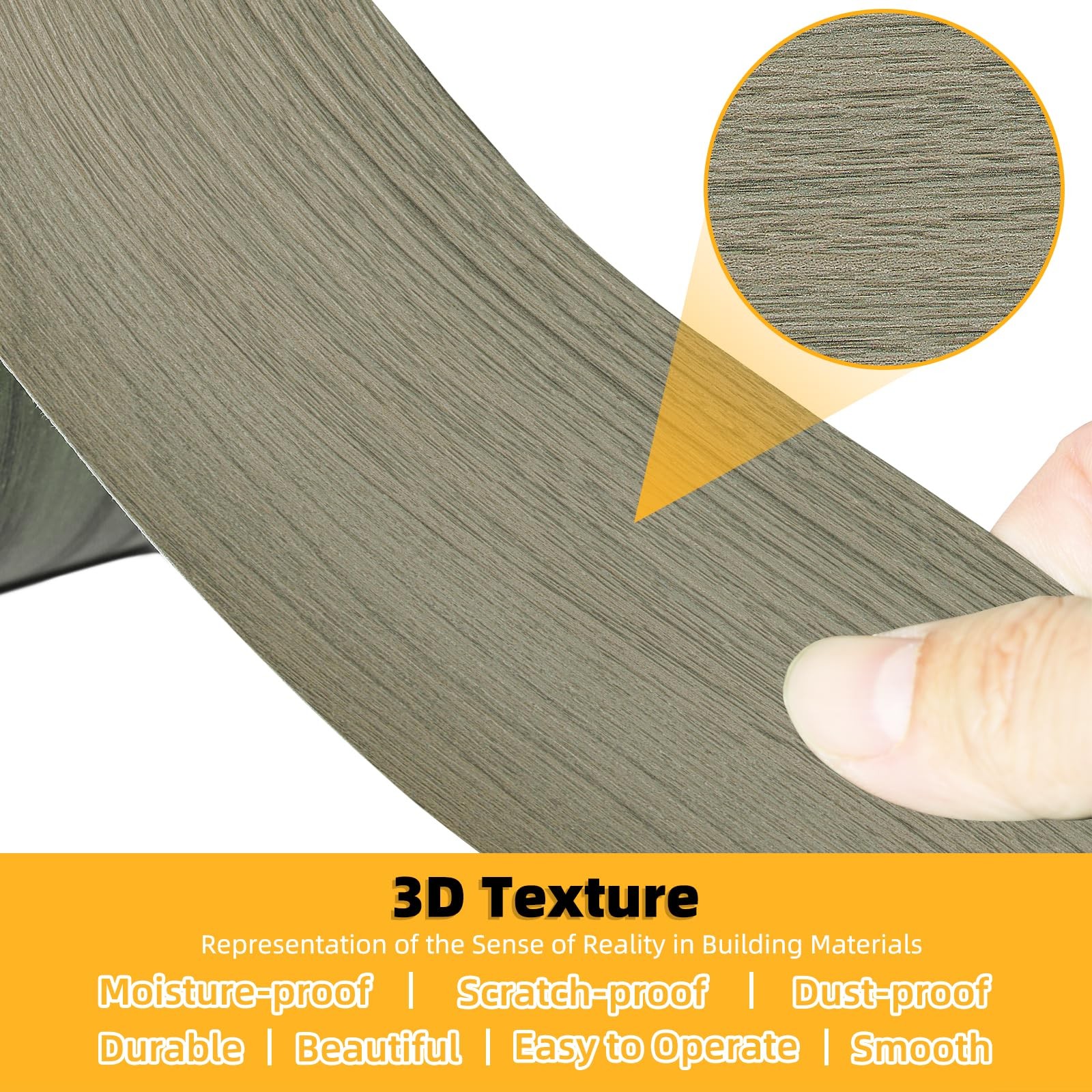 GSCIT Club 1.7″x50ft Silver Walnut Wood Grain Repair Tape Self-Adhesive