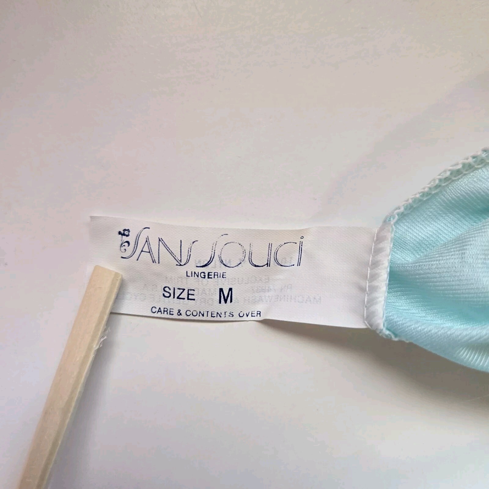 Sans Souci Vintage Nightgown Pale Aqua Blue Size M Lingerie Nightie Usa New