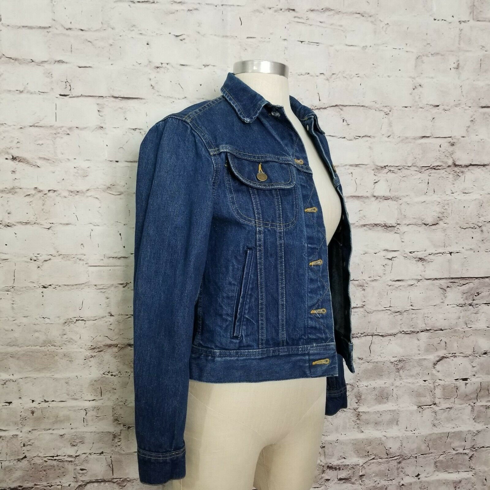 Vintage 70s 80s Lee Riders Denim Jacket Womens 5 XS S Ms Lee USA Trucker
