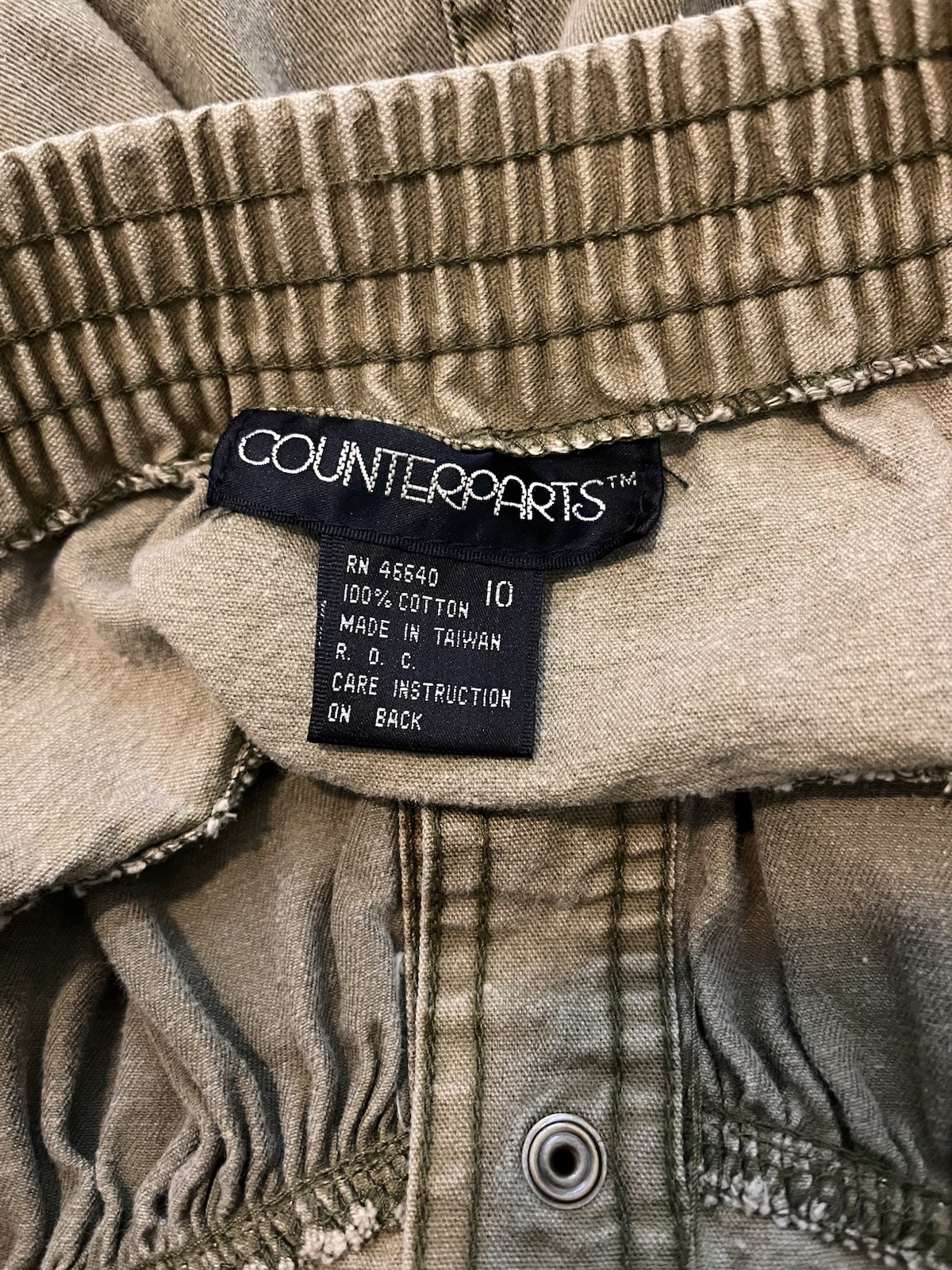 Vintage Counterparts Olive Green Button Up Flare Midi Skirt