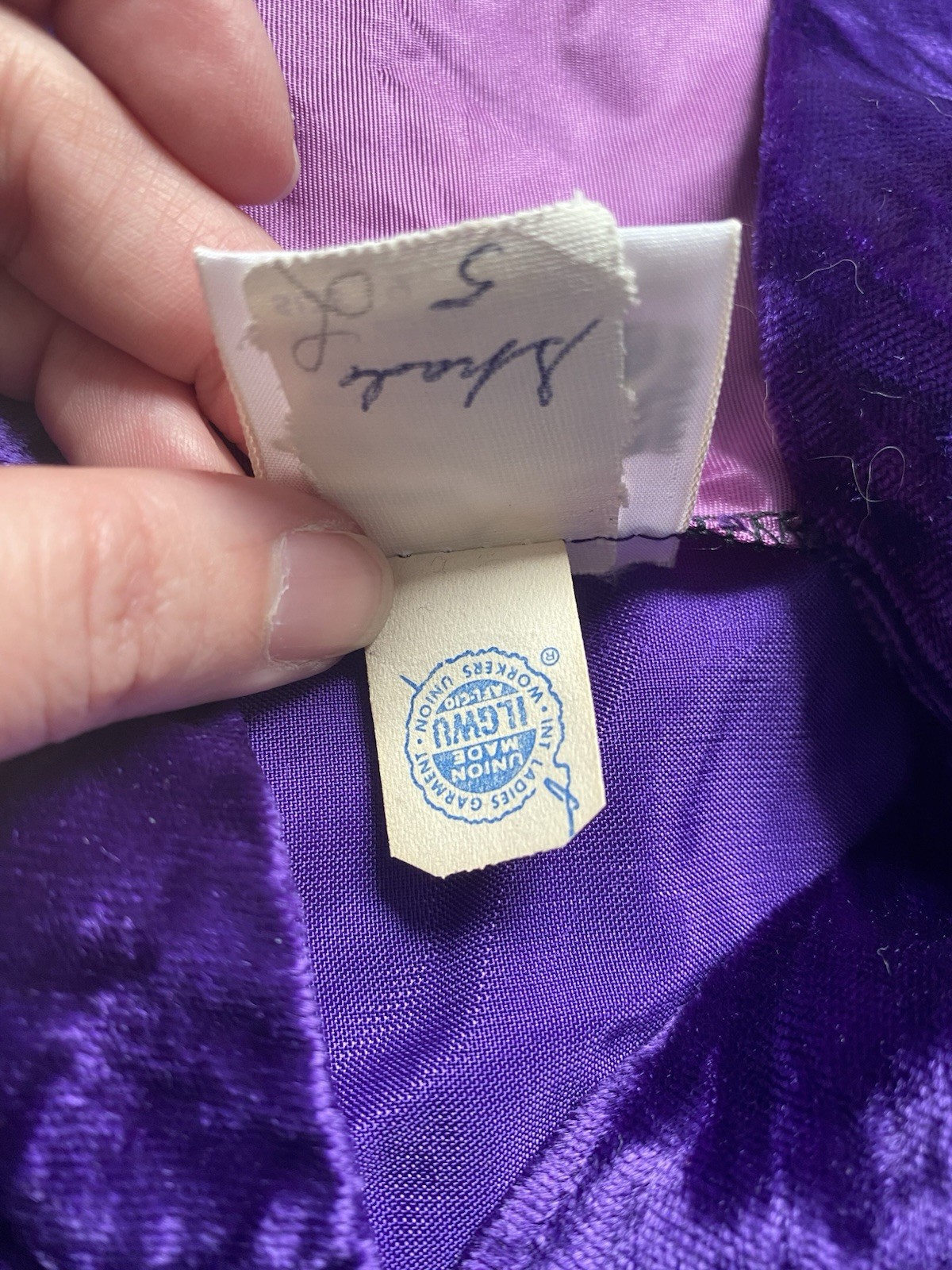1970s This Is Yours San Francisco Velvet Dress & Shorts Hot Pants Purple Buttons
