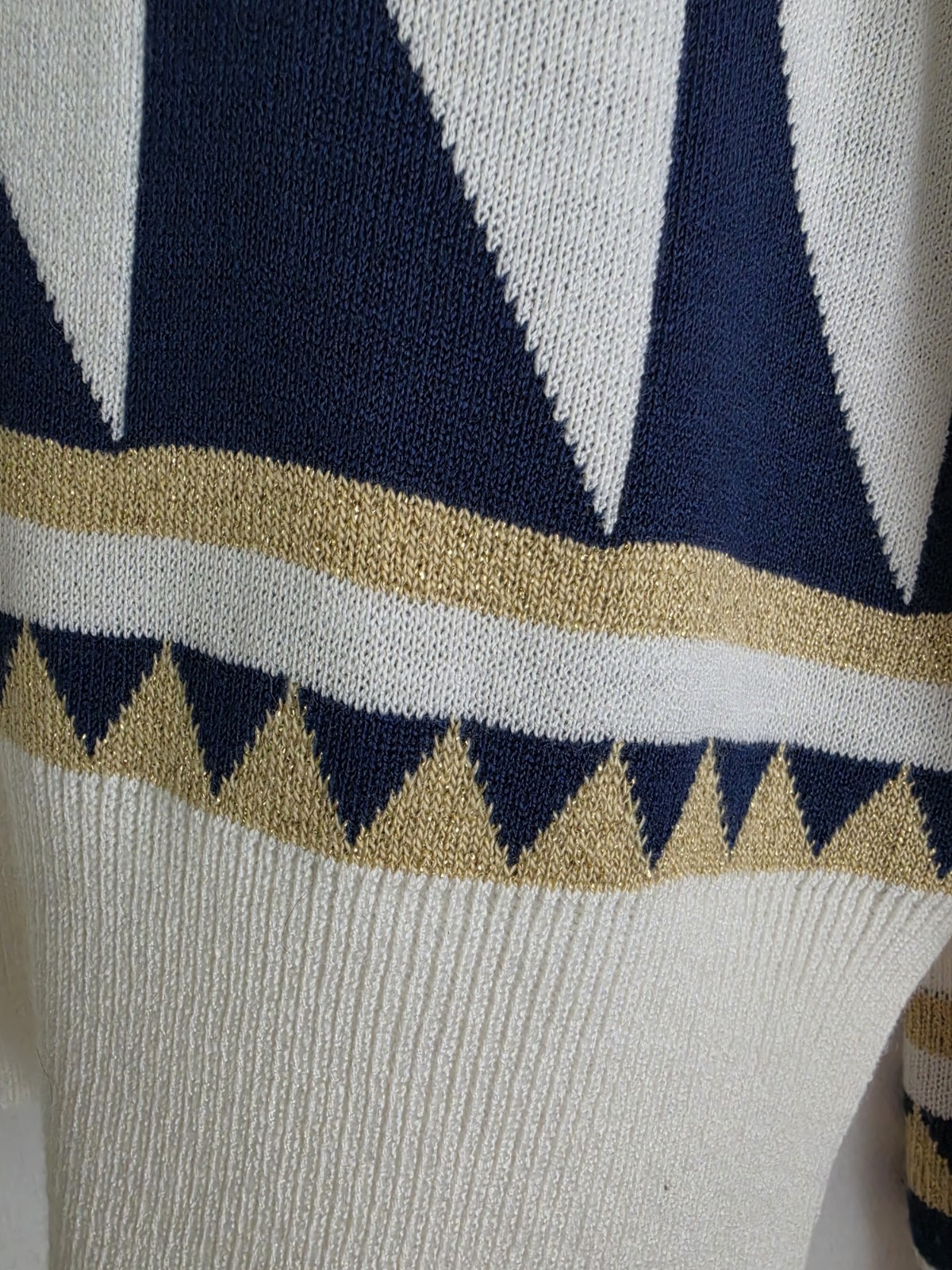 Vintage 80s Voyager by Patchington Zip Front Sweater USA Nautical Size Small