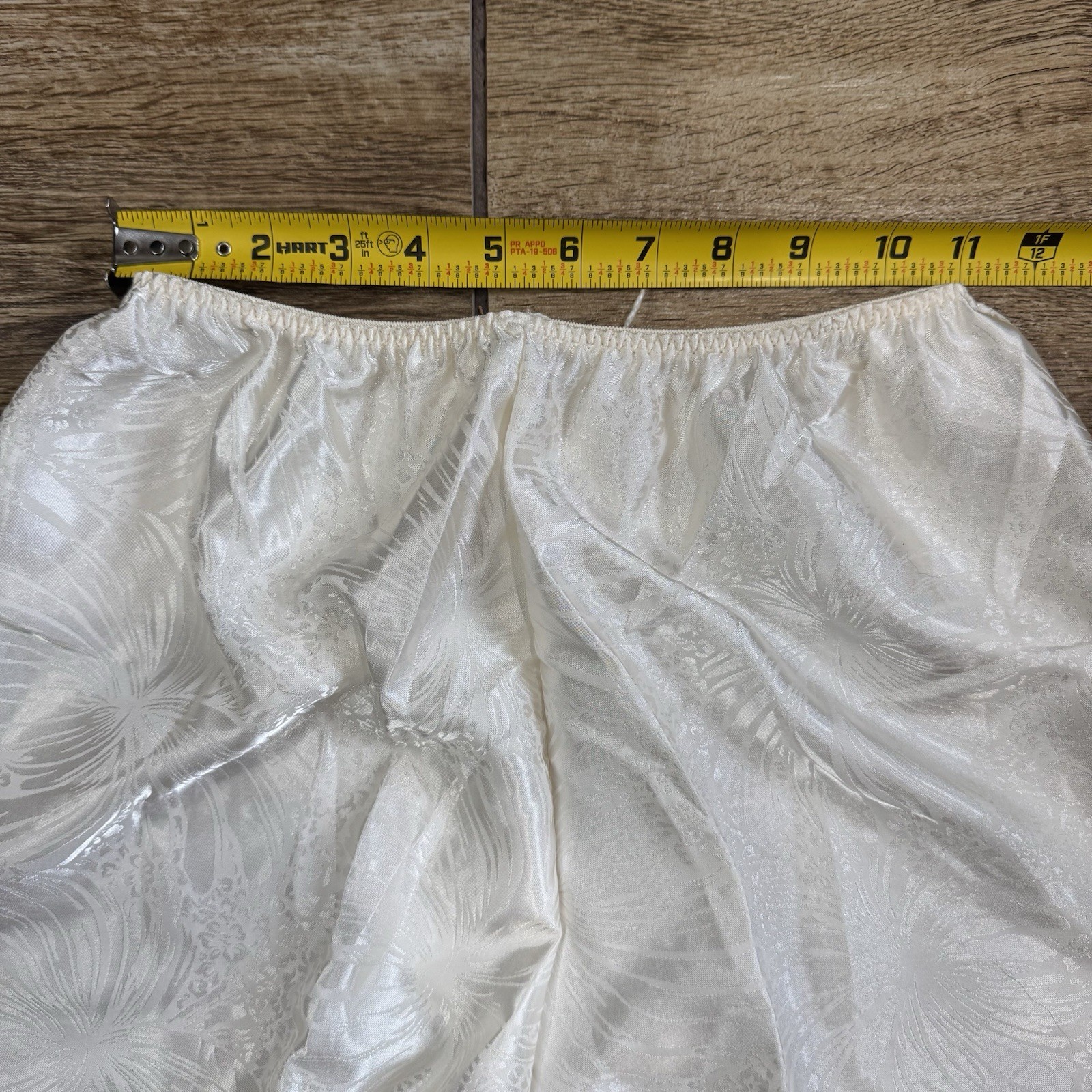 Vintage Lily Of France Sleepwear cream Silk Lace Pajama Top Pants Set