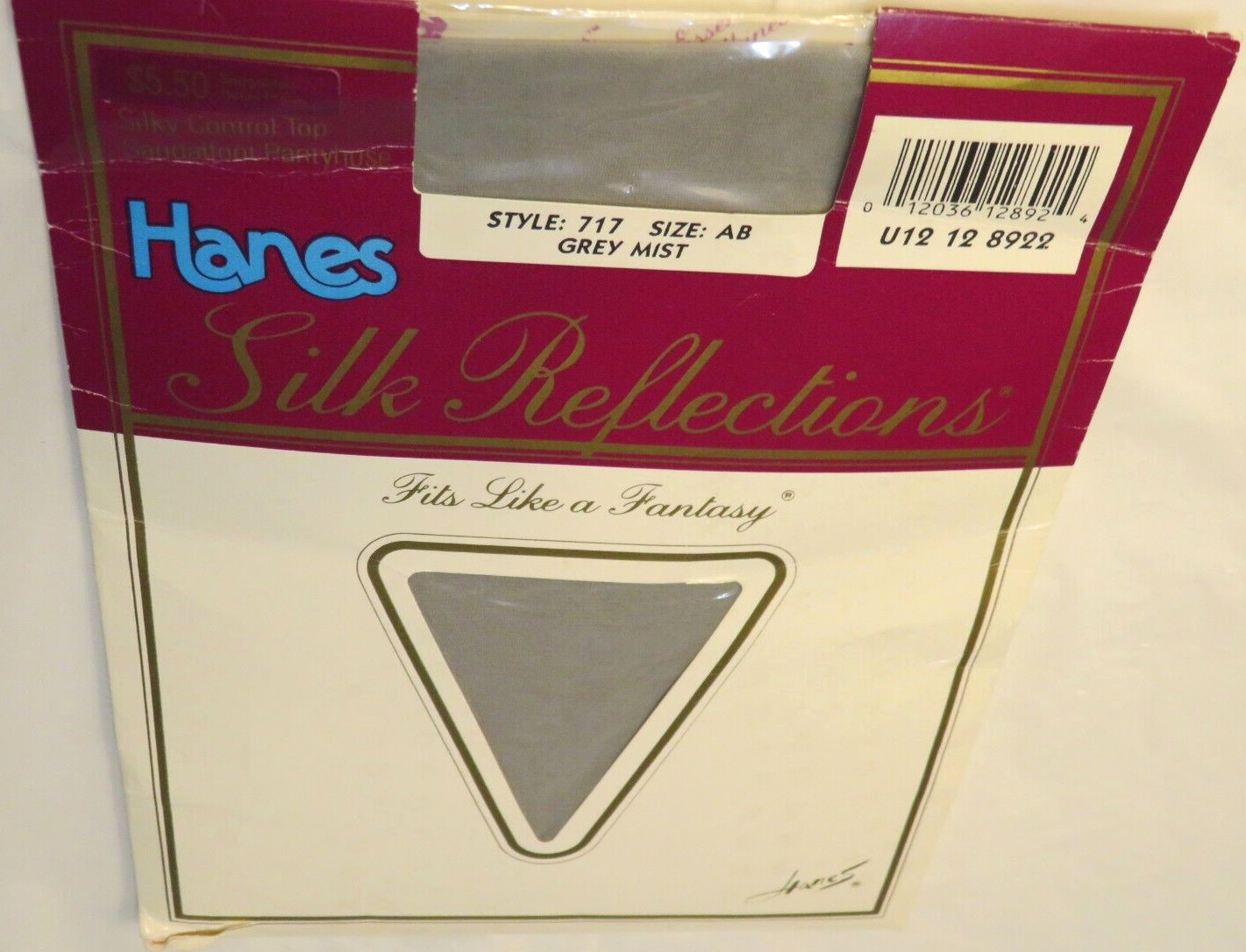 Nos Vintage Hanes Silk Reflections Grey Mist Nylons Pantyhose Dance Silky Gray A