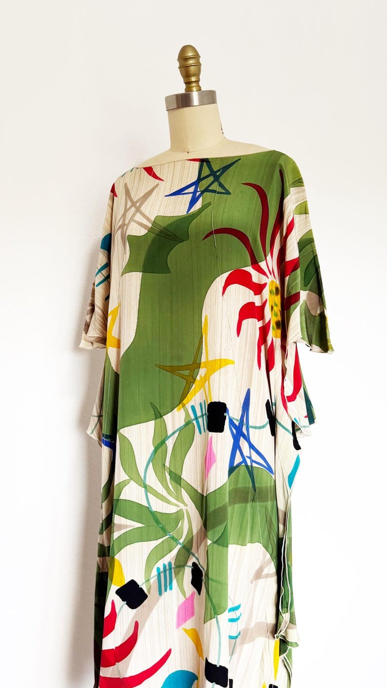 1960s Caftan / 1960s Silk Caftan / Vintage Caftan / One Size