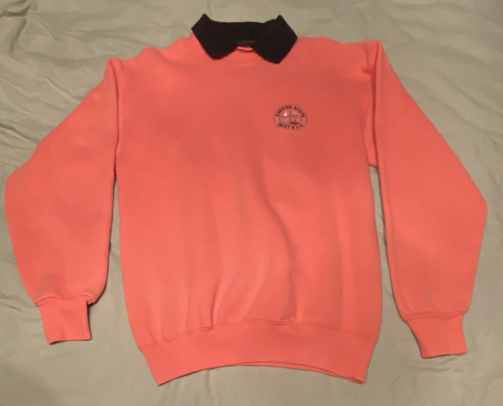 VTG 1990’s Travaux Women’s Eastern Shore Yacht CC Club Sweatshirt Salmon PINK