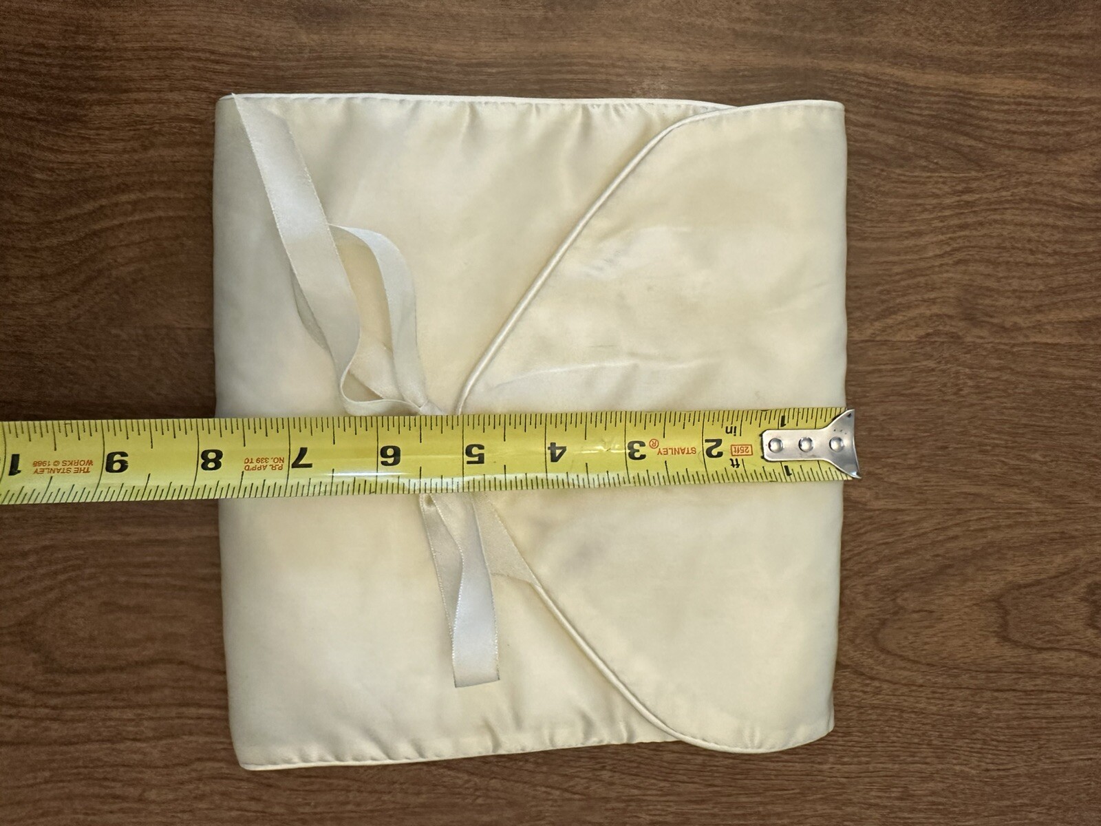Hanes Silk Reflections Lingerie Bag White Satin Vintage