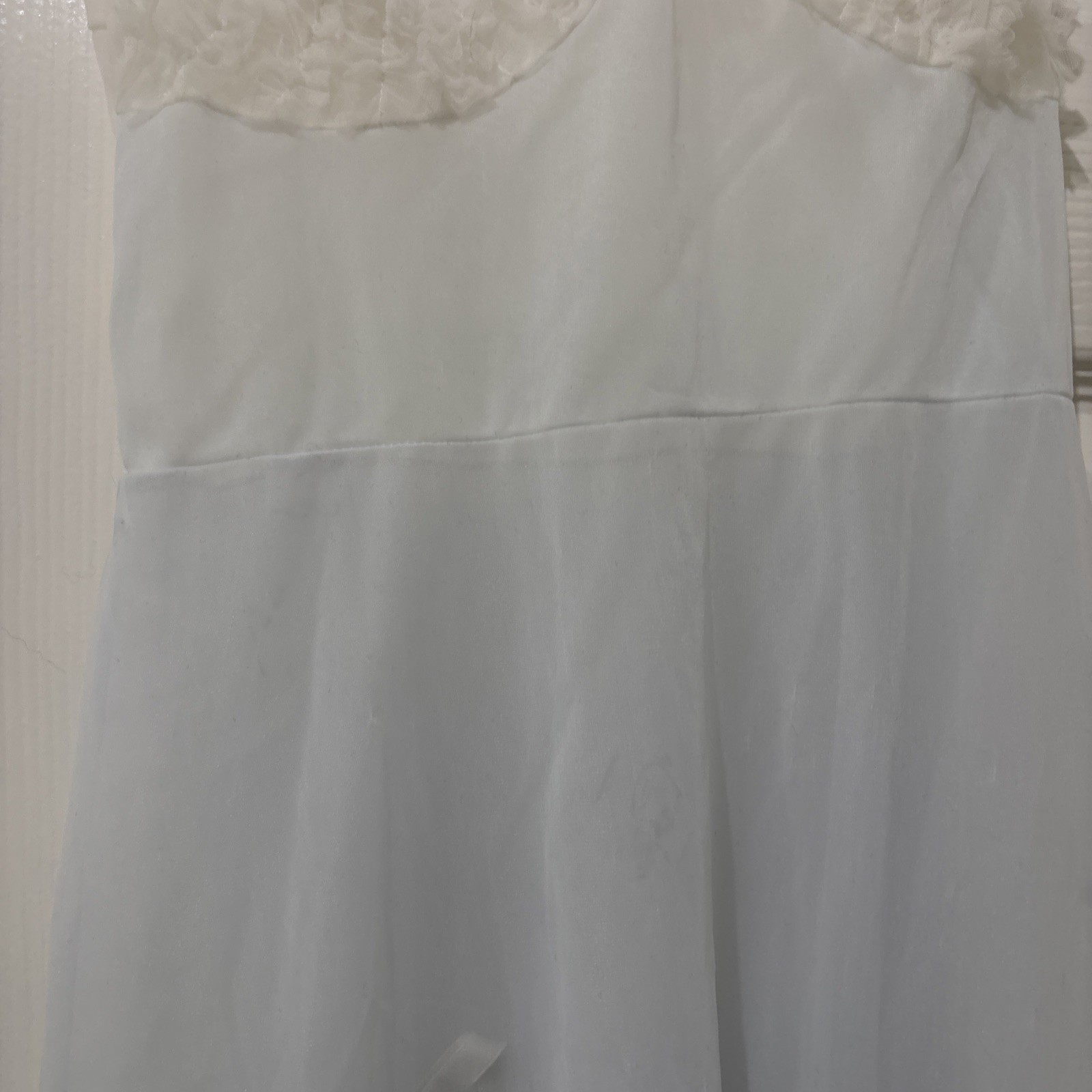 Vintage Light Blue Slip Dress White Overlay Size XS/S? Fairy Coquette Twee Sheer