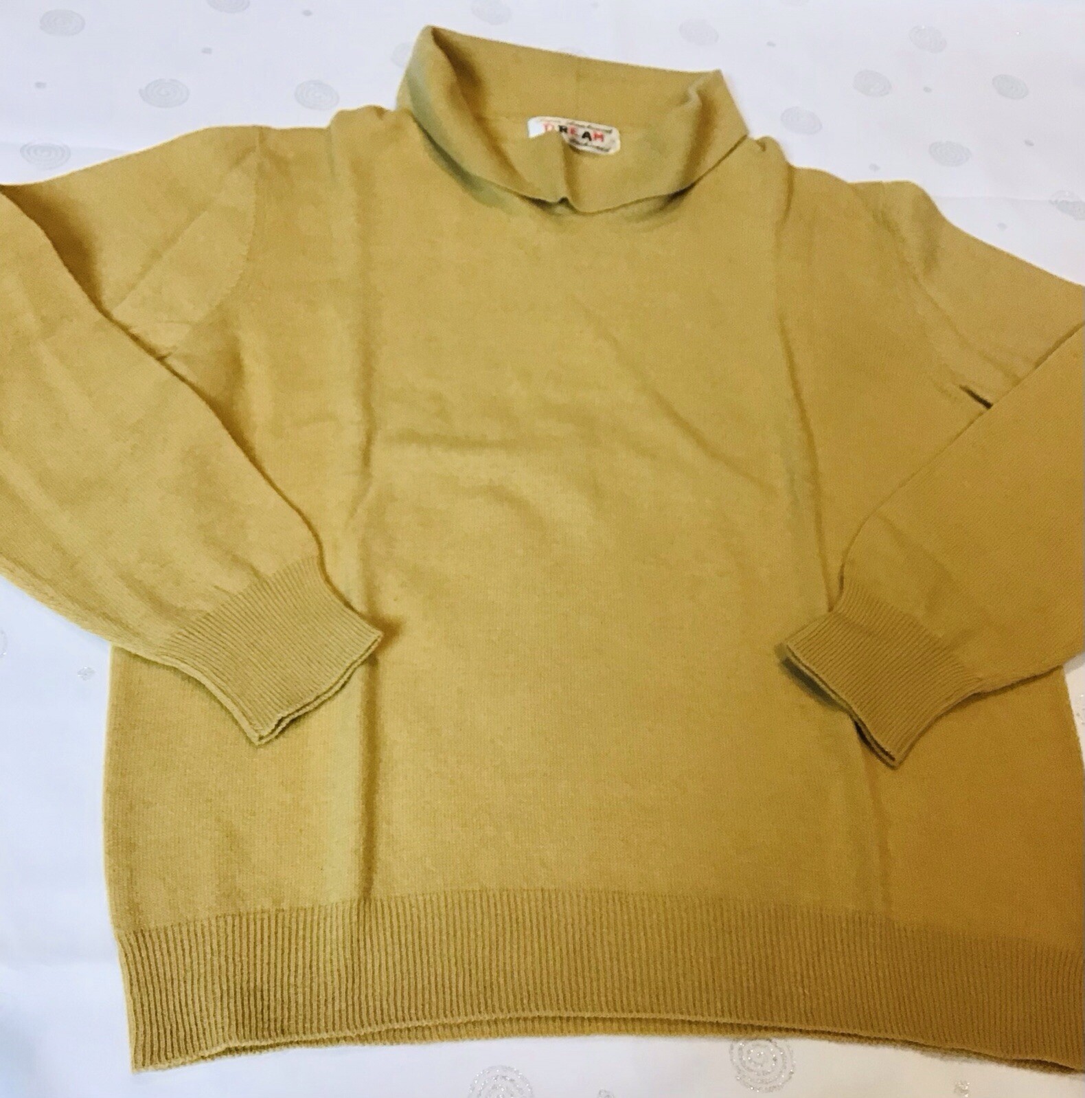 Womens Turtleneck Sweater Lambswool Original Pinup Size 46 Vintage 1960s NOS
