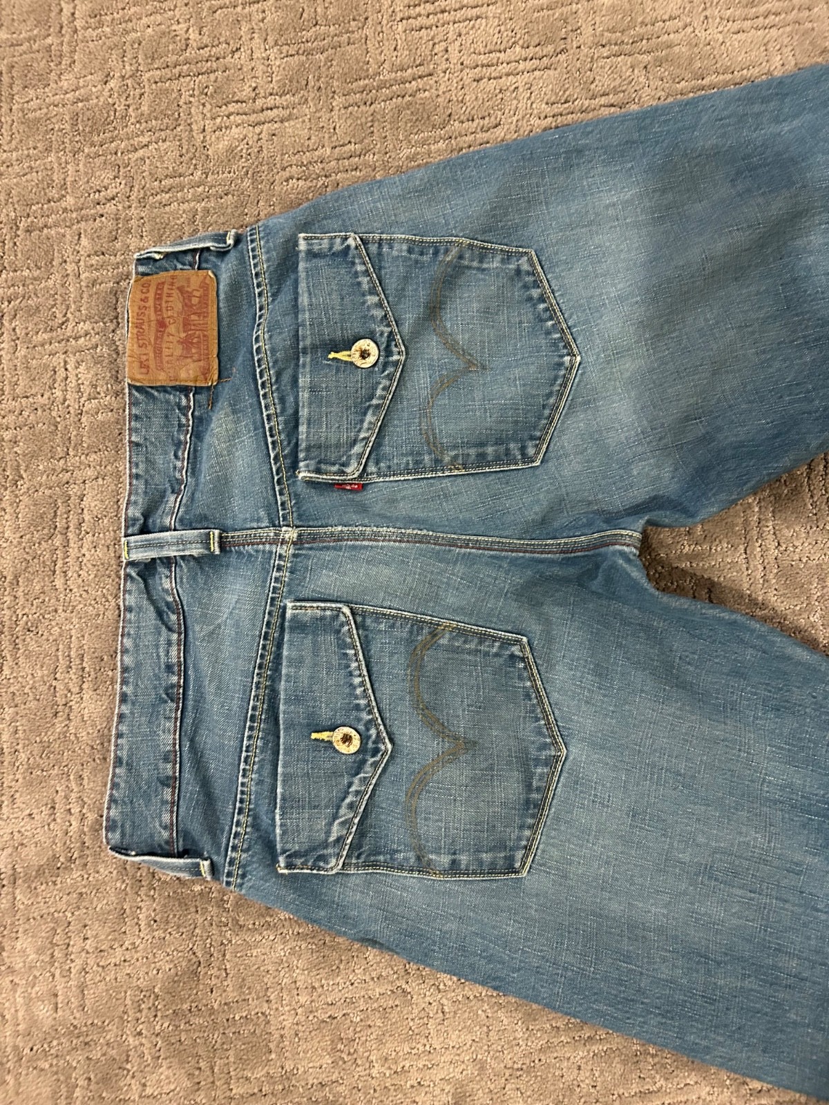 Vintage Y2K Levi’s 701S, Asymmetric Stitching, Mismatched Factory Sample