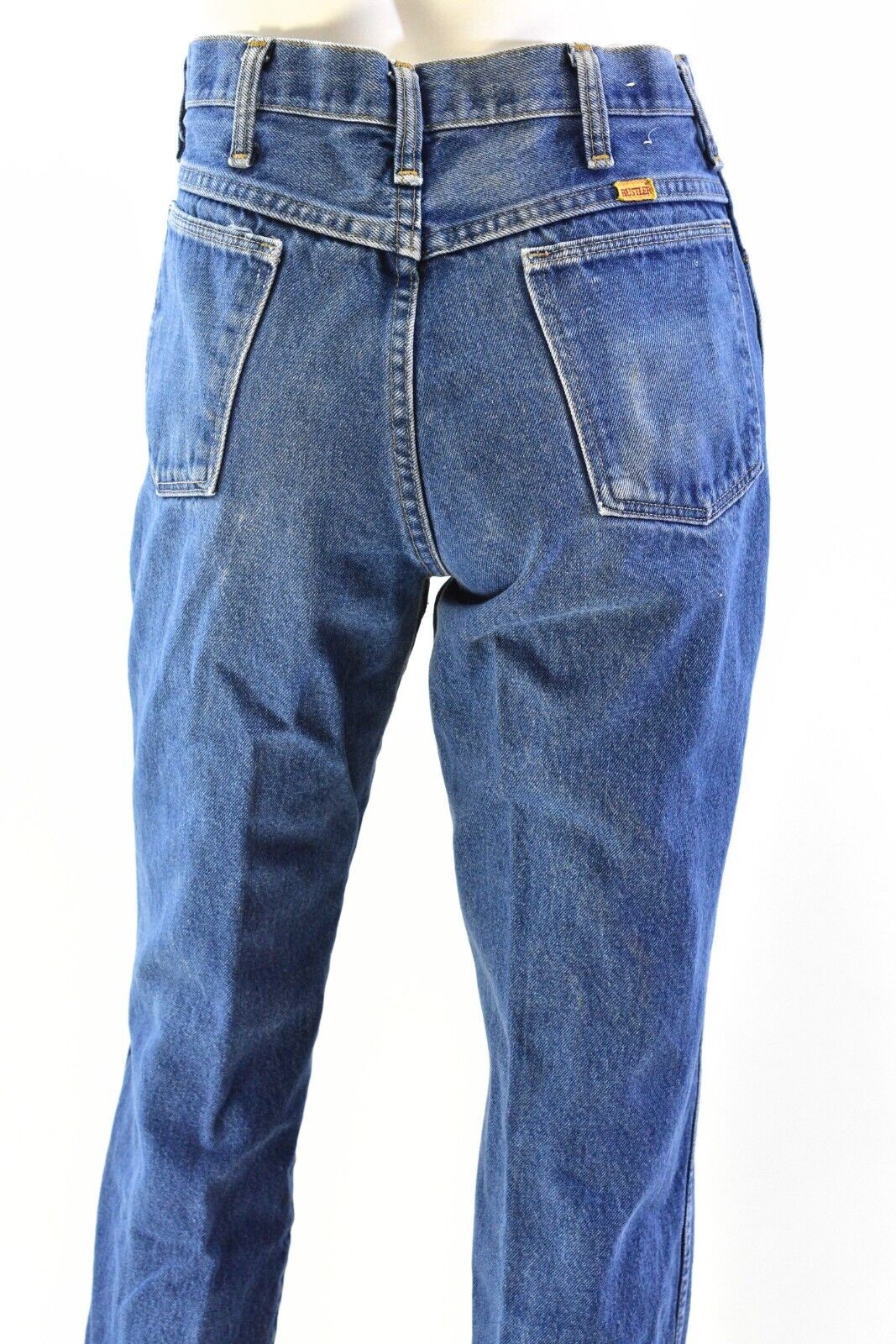 80s Vintage Rustler Jeans Medium Stone Wash Straight Leg High Waist Womens 16