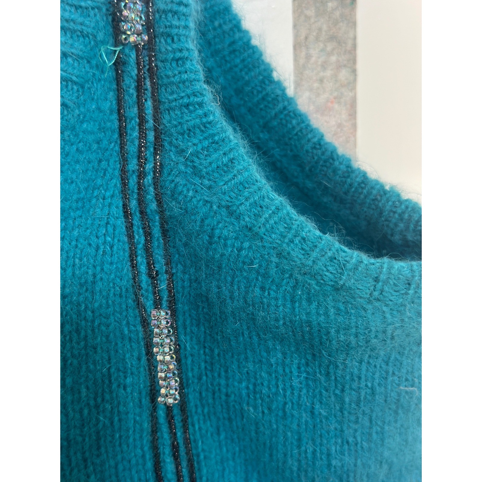 Vintage Mirrors of Krizia Lambswool Angora Knit Tank Top 80s Knit Quiet Luxury M