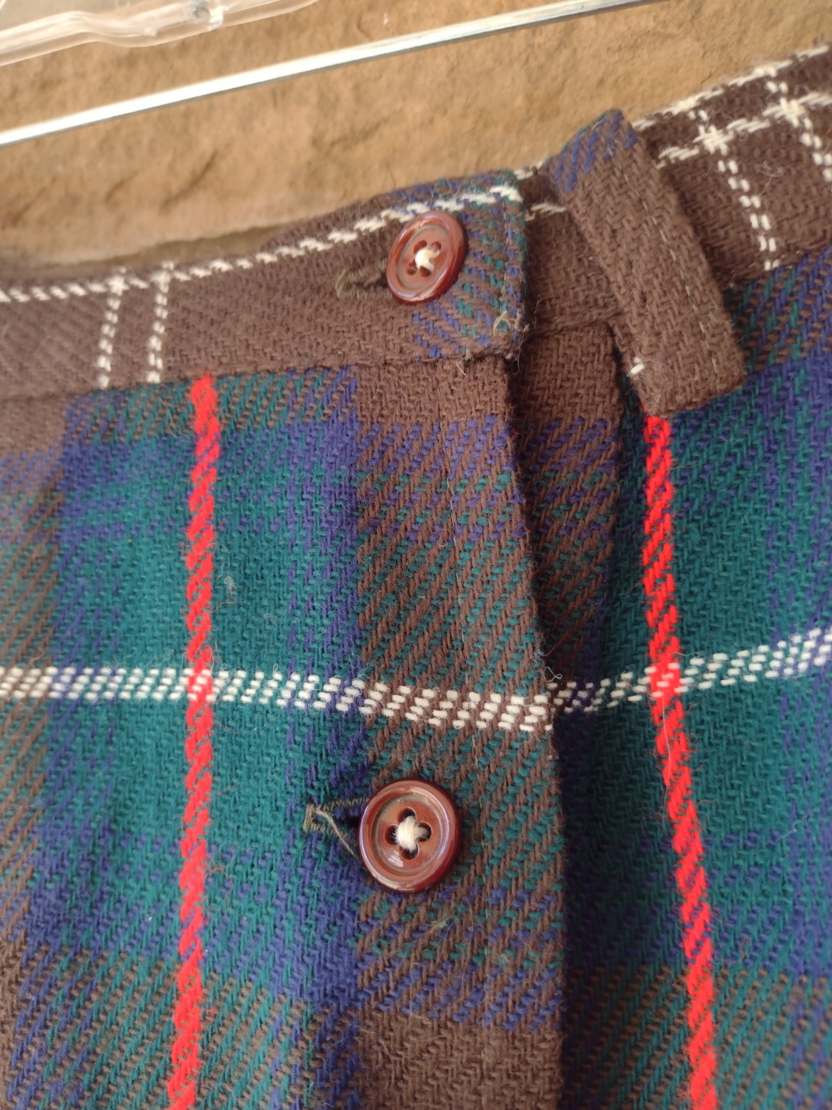 Vintage Preppy 70s Summit Of Boston Plaid Wool Skirt Heritage Dark Academia Sz S