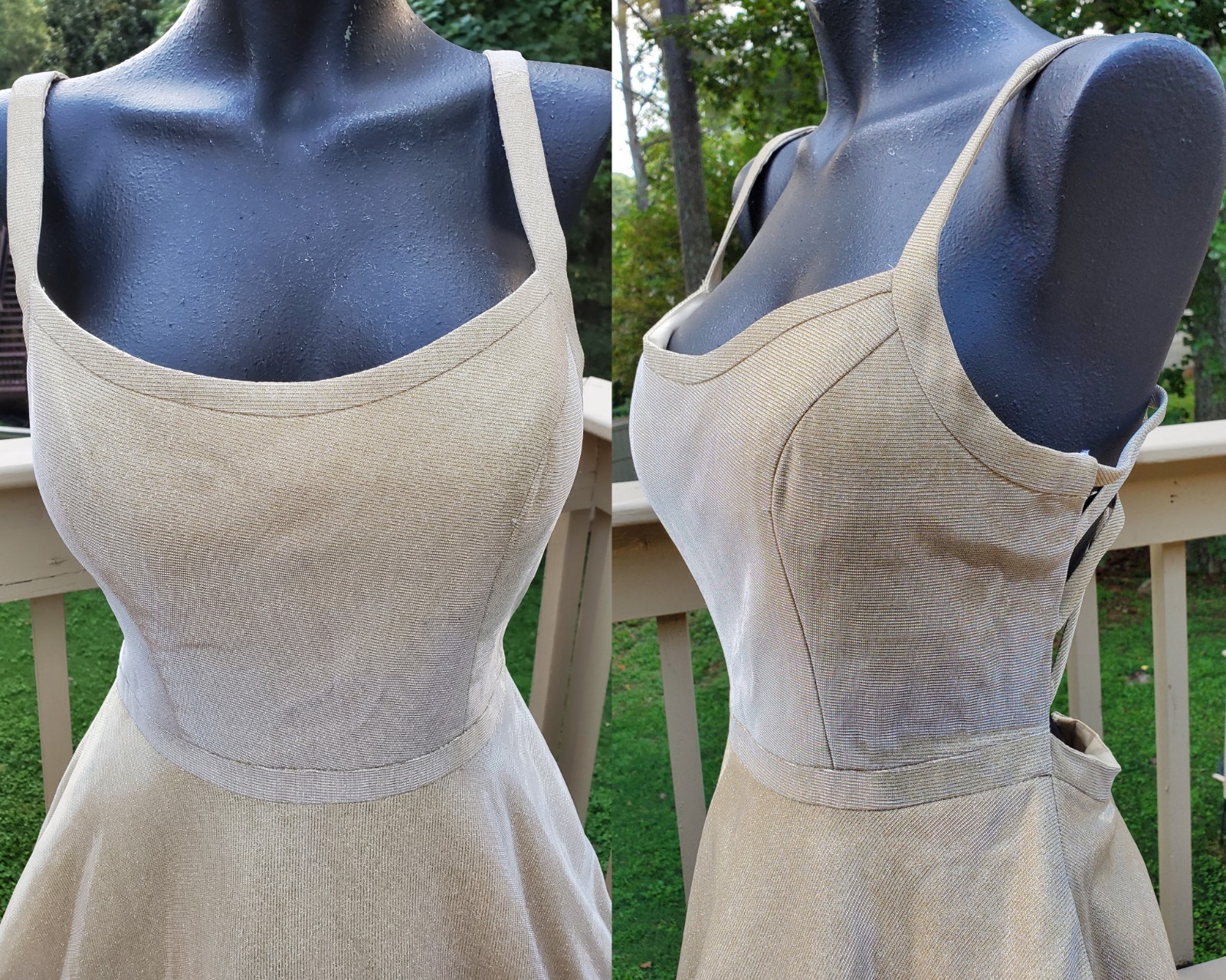 Vintage Sherri Hill Dress Gold Sparkling Dress Prom Gown Bridal Dress