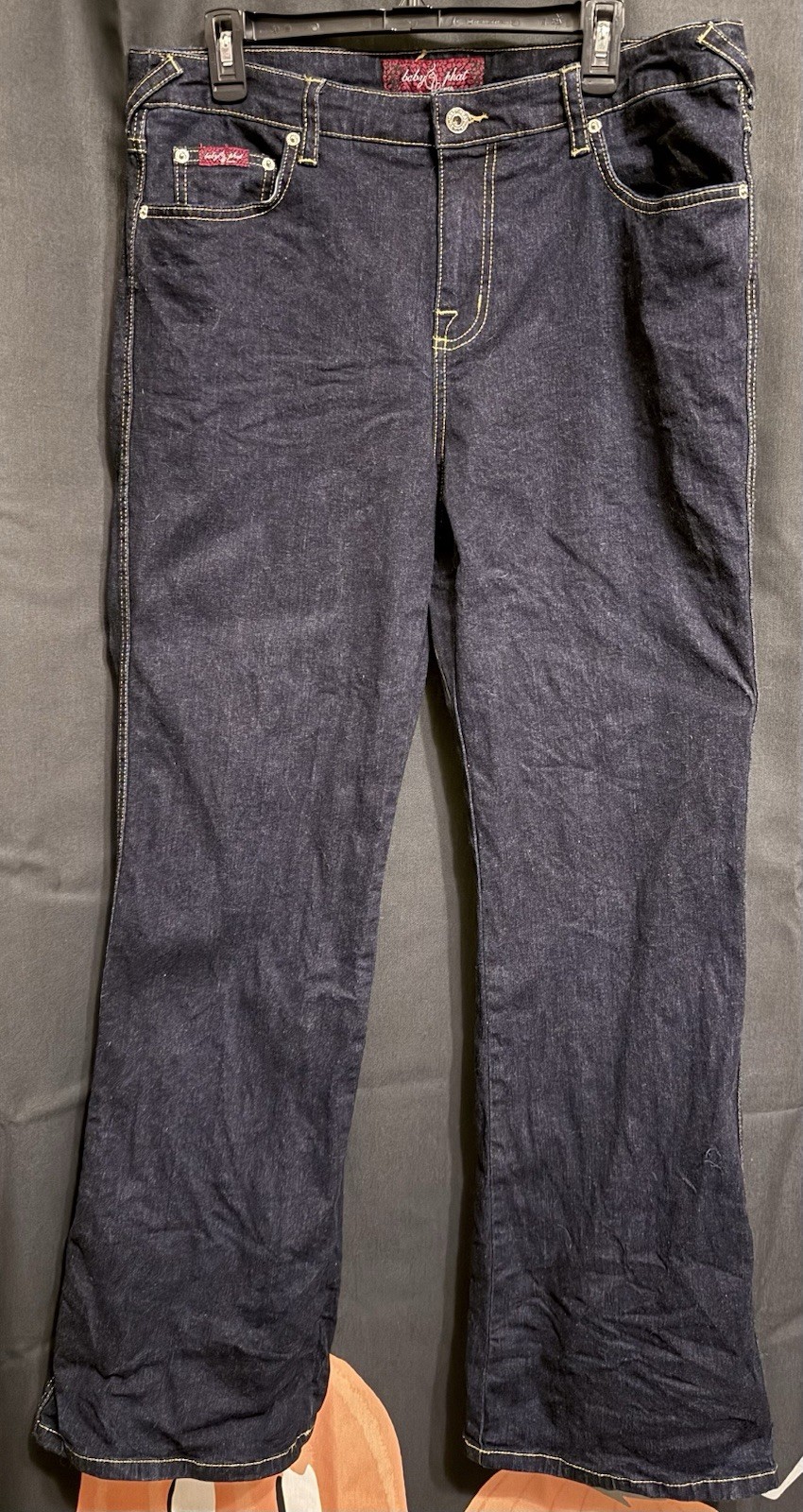 Vintage Y2K Baby Phat “Love” Denim Jeans Wide Leg Size 18