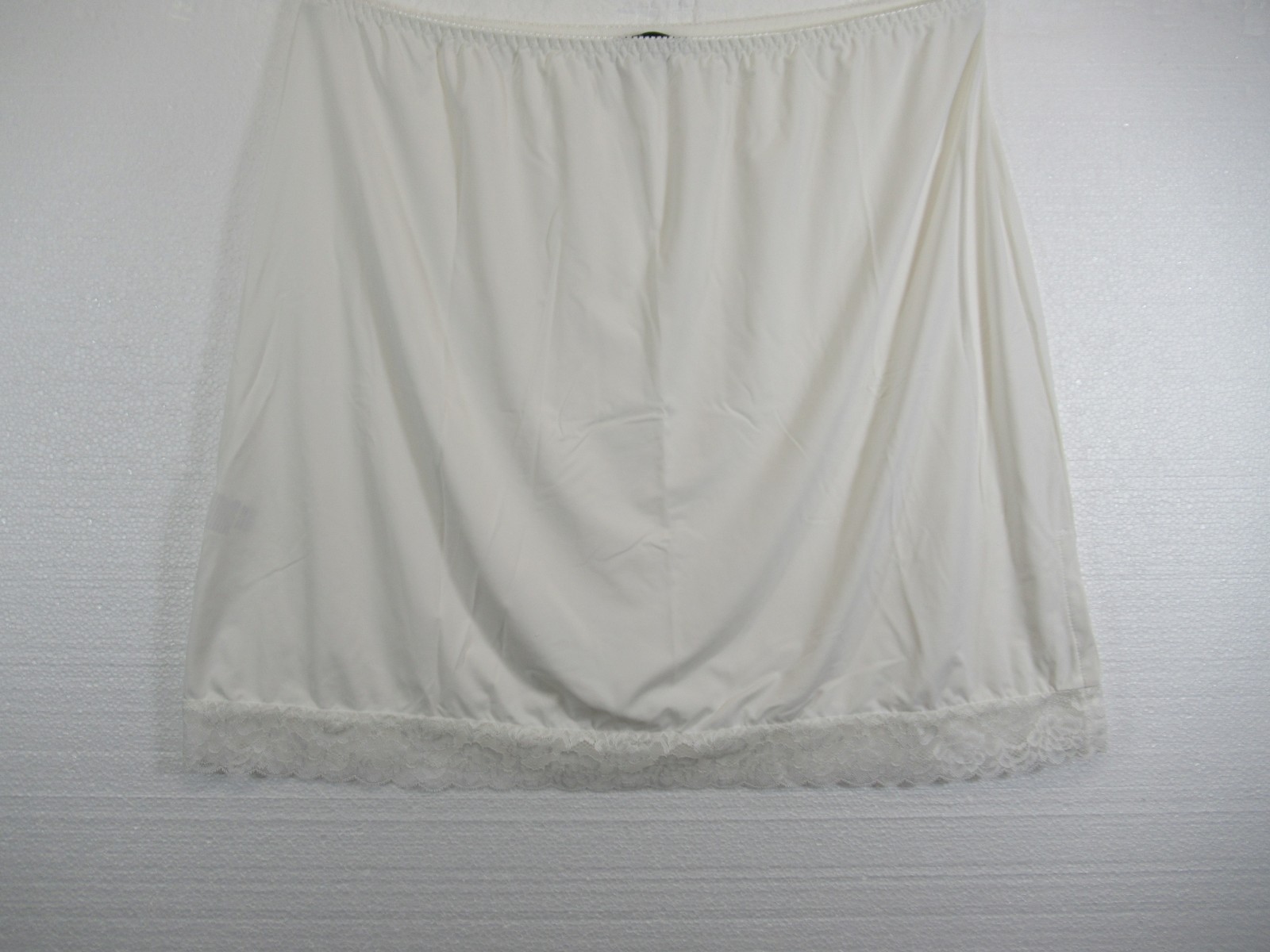 Avidlove Satin Mini Skirt Half Slip Plus Size 3XL White Stretch