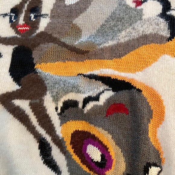 KRIZIA maglia Vintage 1980s Butterfly Sweater – Made in Italy – STUNNING!
