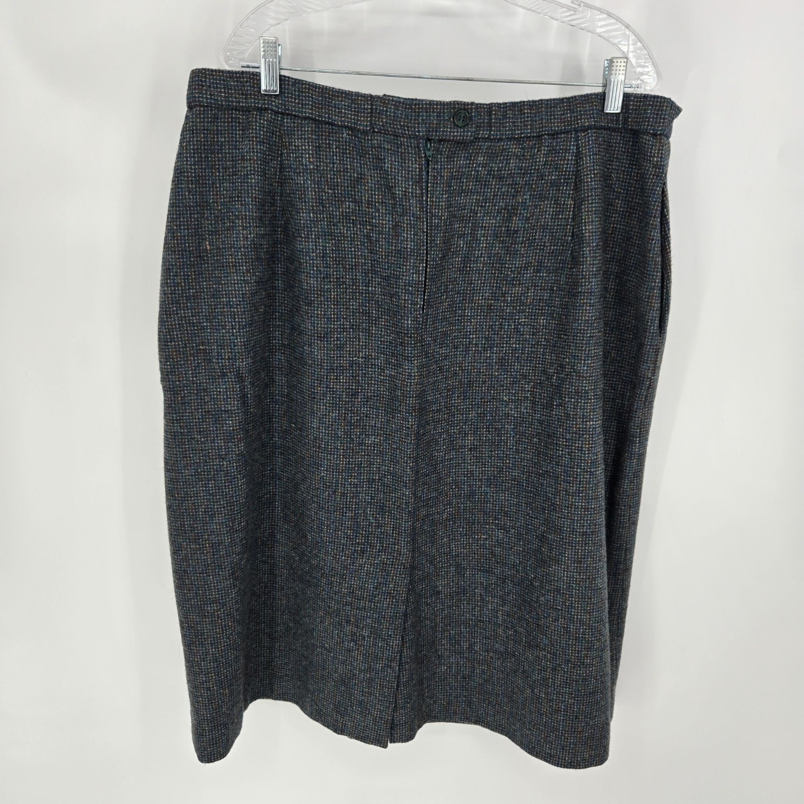 Saville II vintage wool mohair blue gray 38 skirt set long sleeve sz 44 jacket