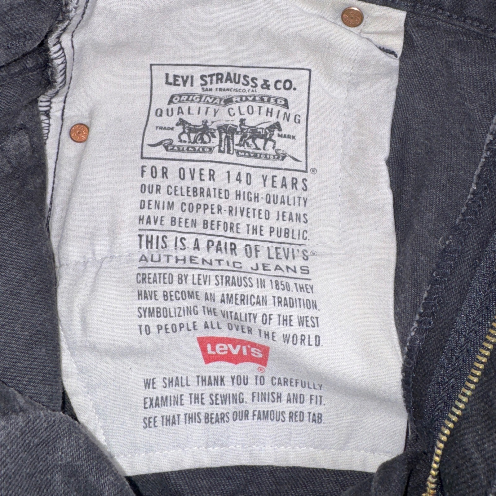 Vintage Levis 550 Relaxed Fit Tapered Leg Black Denim Jeans Womens 13 Med 31×30