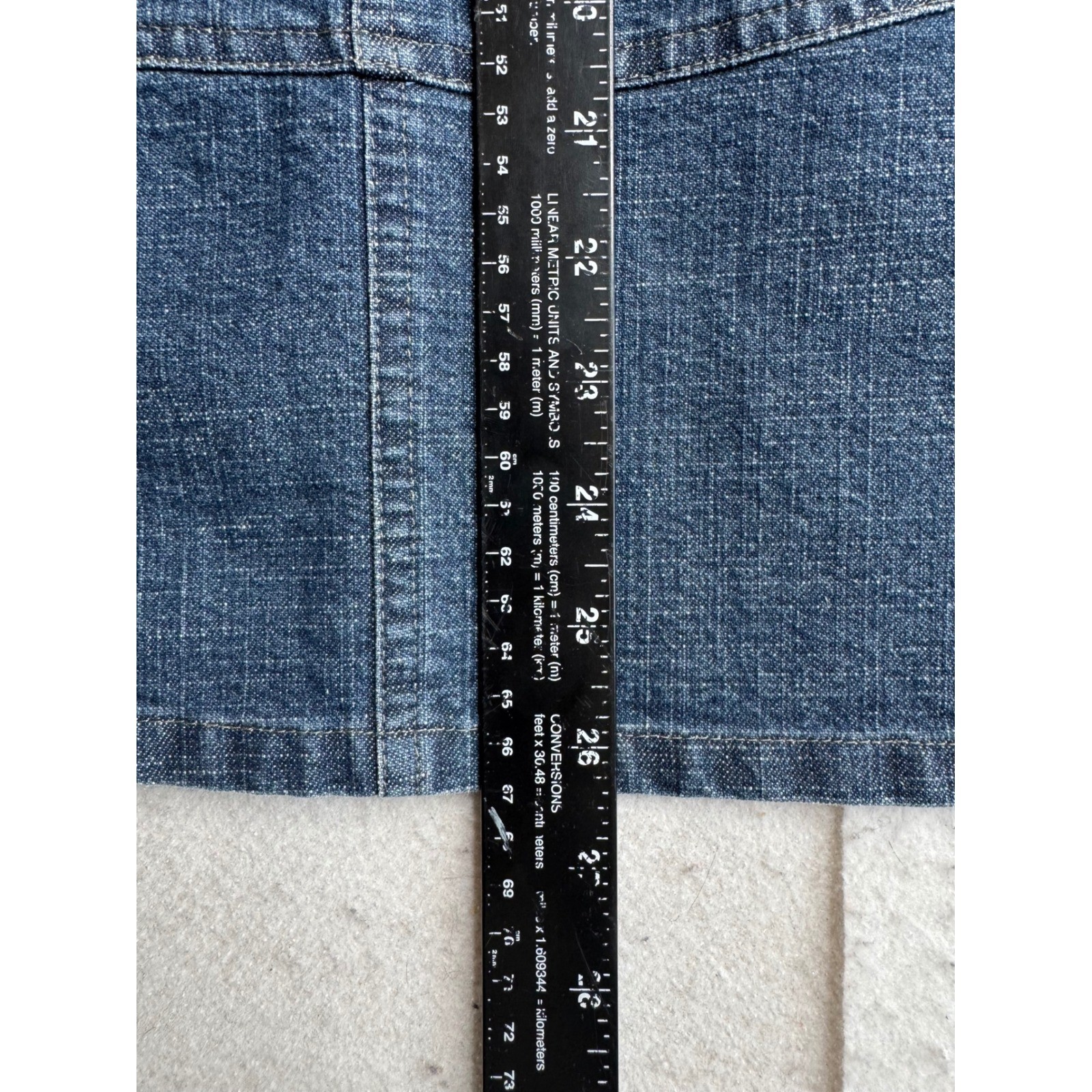 Gotcha Covered Vintage Denim Midi Skirt Indigo Blue High Waist Made in USA 8