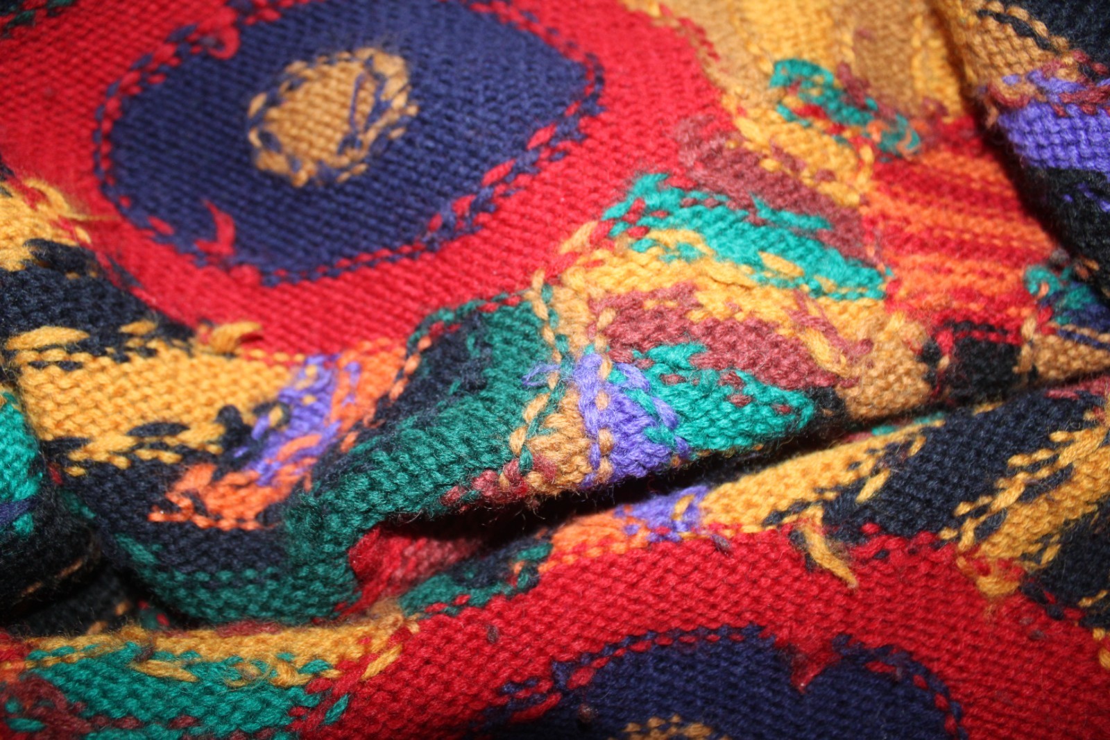 Vintage 80s/90s Colorful Geometric Knit Sweater – Unisex