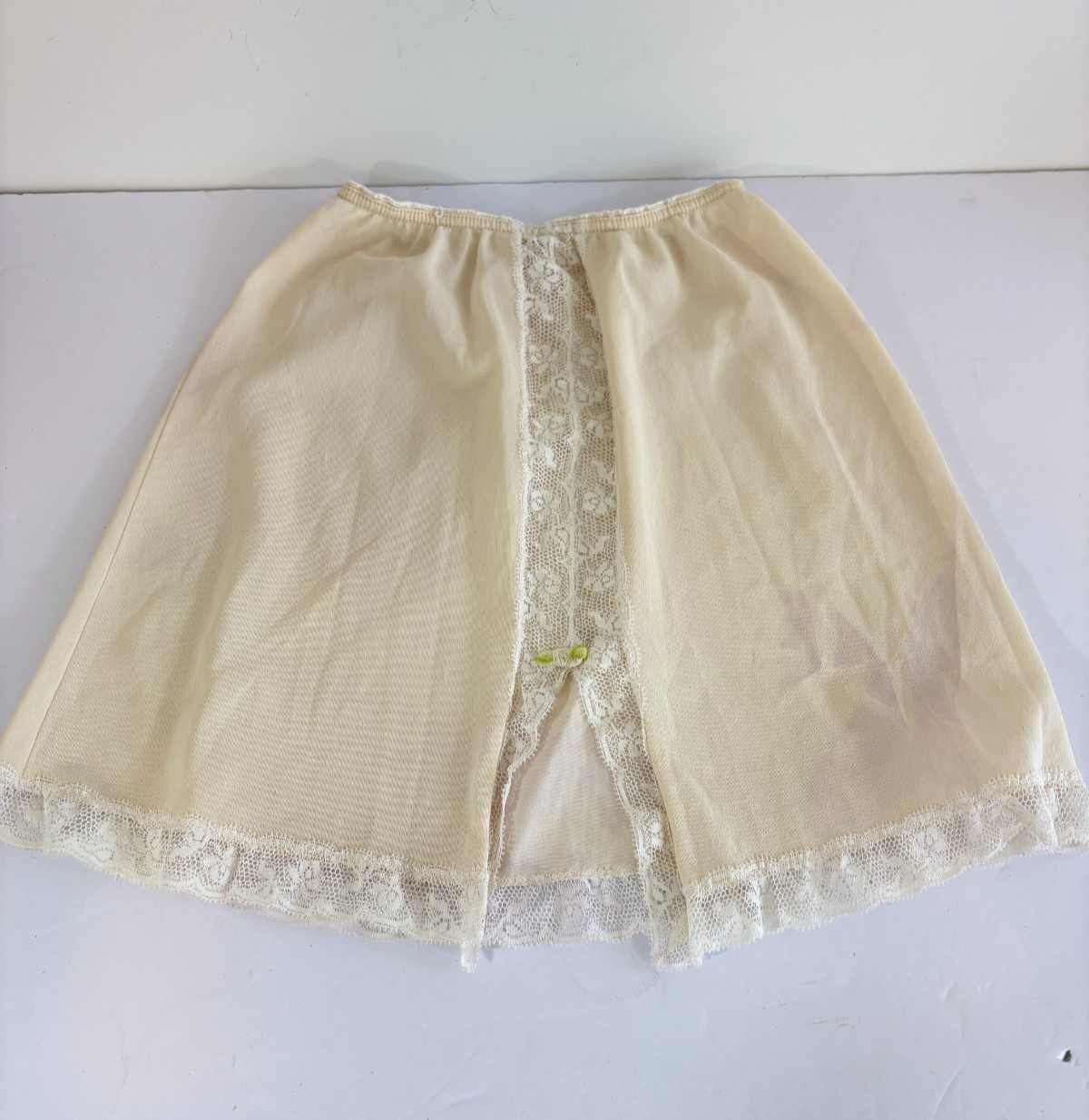 Vintage Mini Half Slip Womens XS Ivory