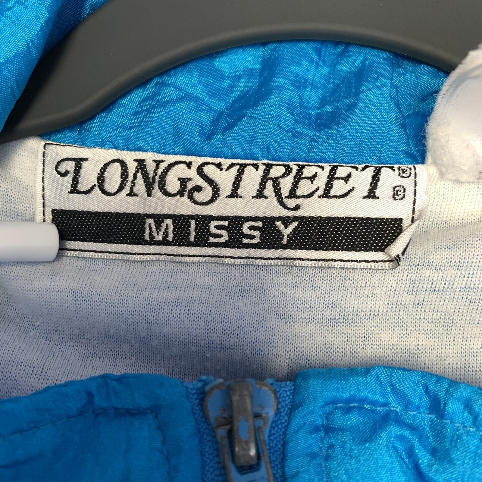Vtg 90’s Longstreet Missy Windbreaker Track Jacket Hot Pink Purple Blue Medium