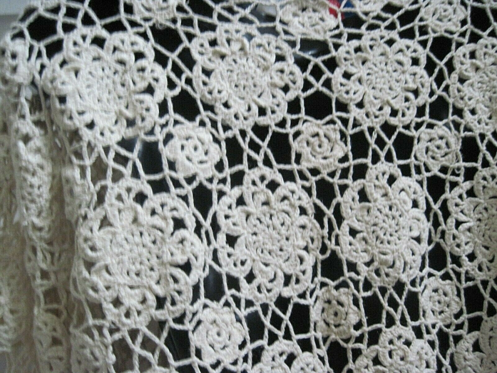 Styles to Go Women’s Large Crochet Knit Top Sweater Long Sleeves Buttons Front
