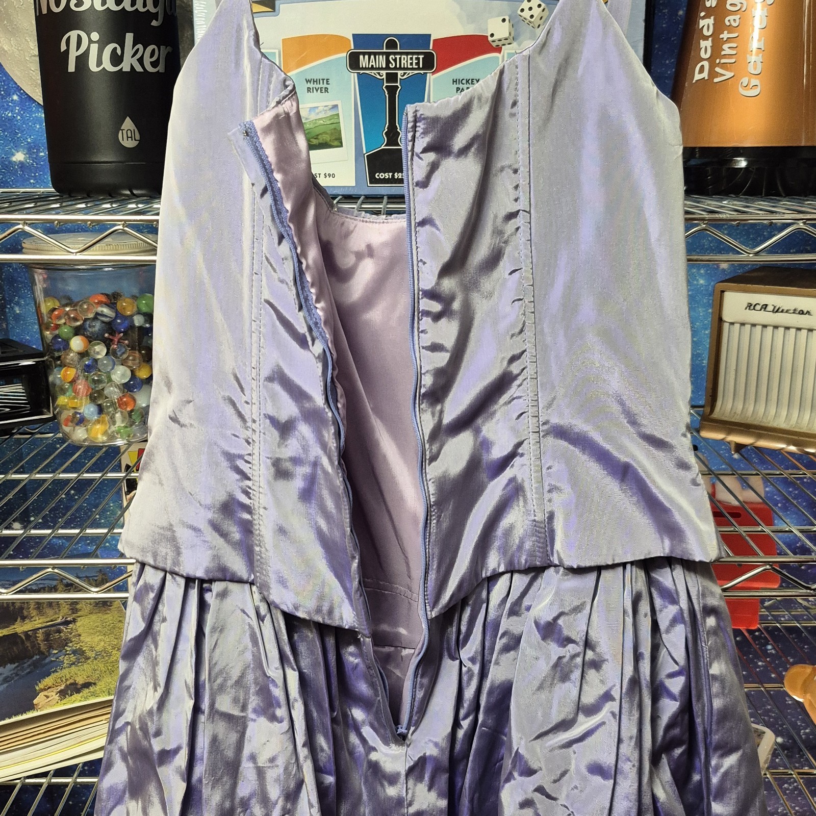 VTG 90s Y2k Gunne Sax Jessica McClintock Iridescent Purple Formal Gown Size 9/10