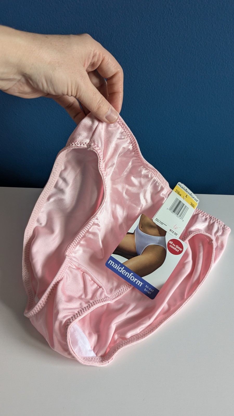 Vintage MAIDENFORM SECOND SKIN Hi Cut Brief Bikini Panties NWT Sz L #27839 RARE