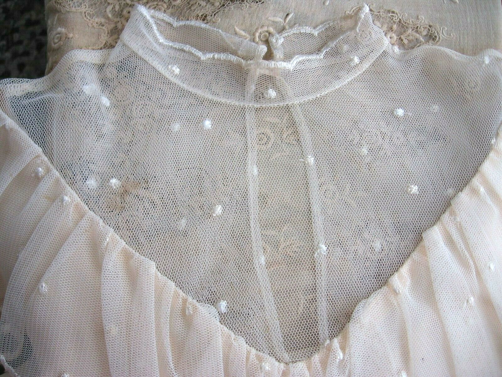 VINTAGE CREAM TAFETTA 2 PIECE VICTORIAN STYLE SKIRT AND BLOUSE- SOMETHING ELSE-4