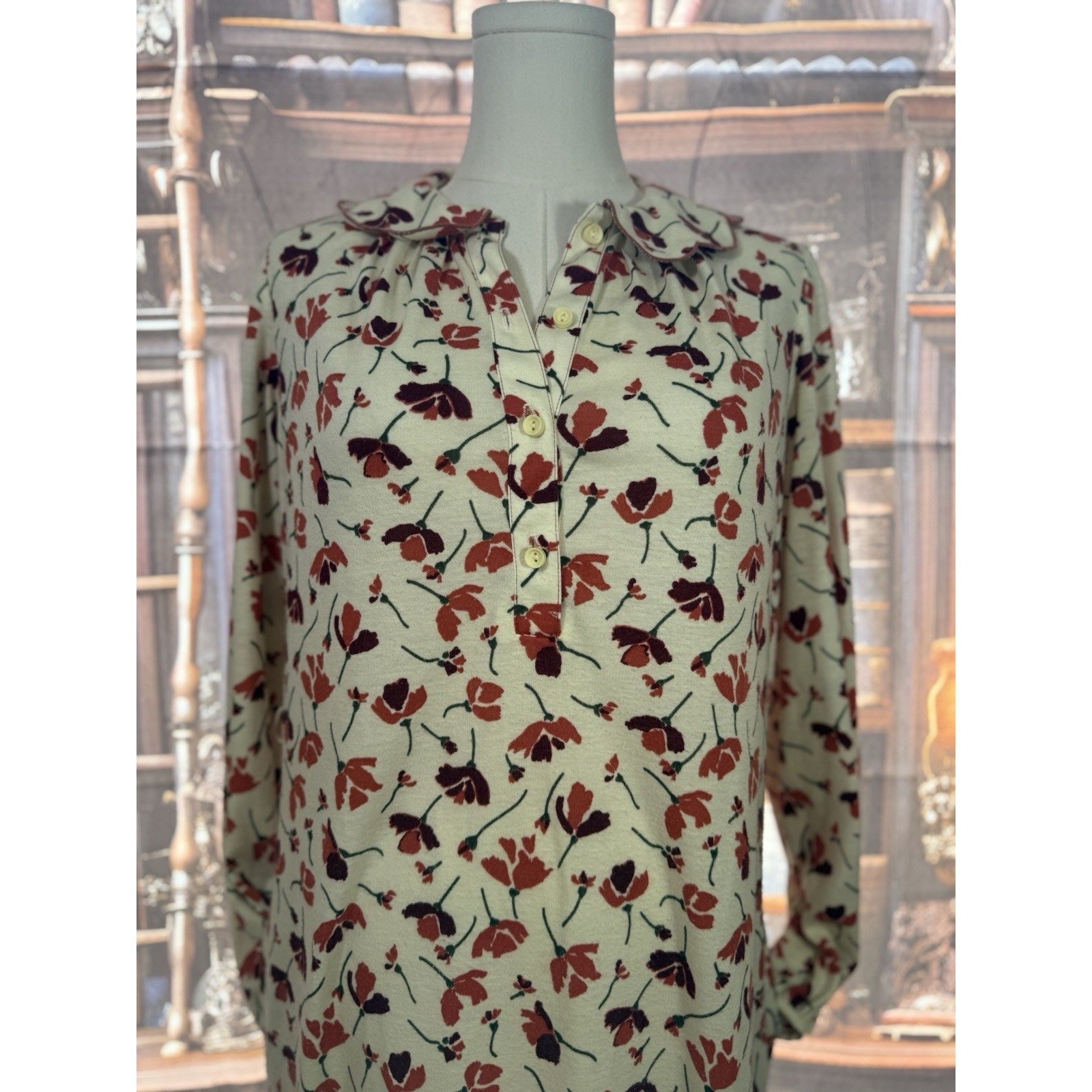 Vintage Tanner Floral Midi Dress – 70s Cottagecore Fall Vibes Size 8
