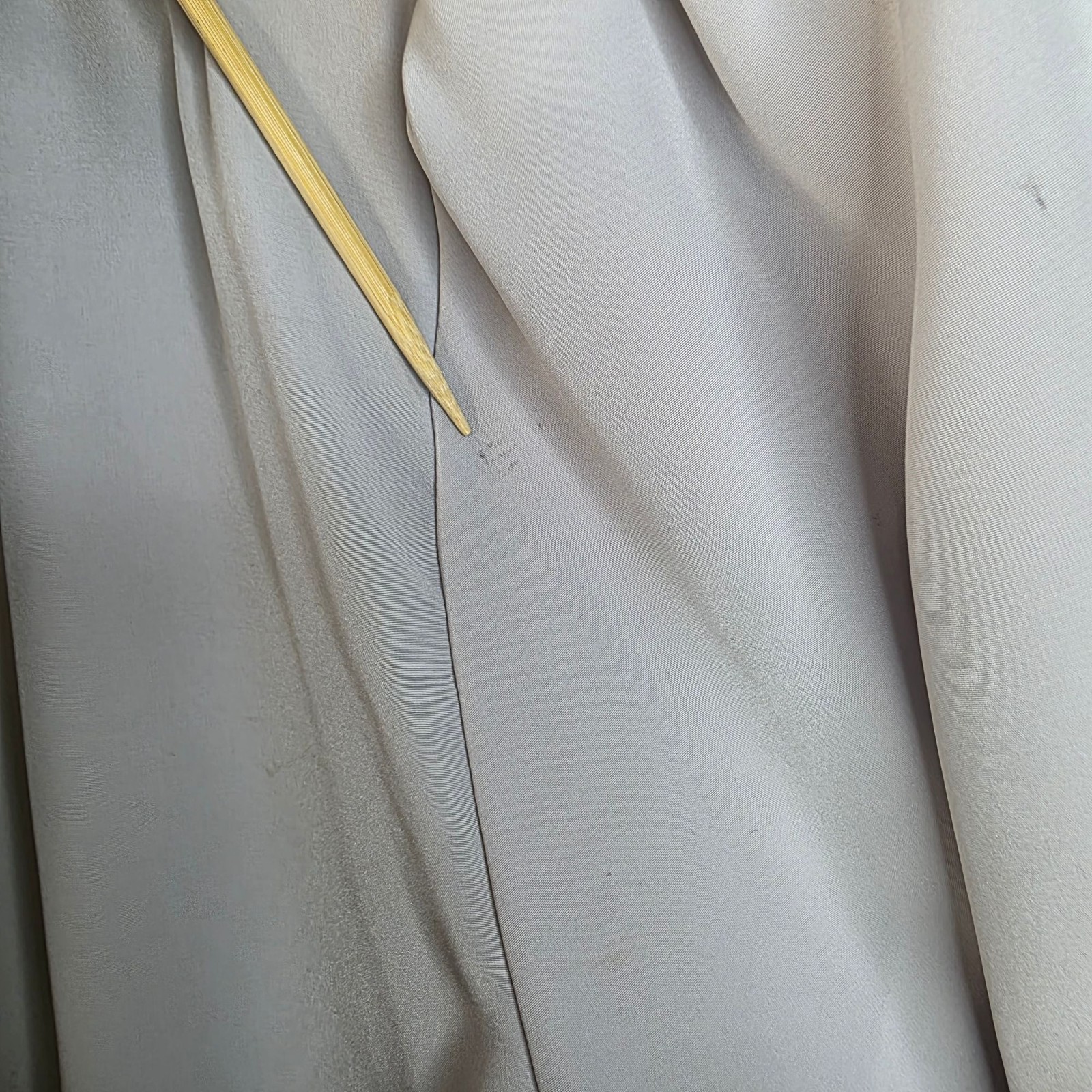 Vintage 80s Gailord Matisse Crepe De Chine Blouse 16 Dove Grey Pleated Feminine