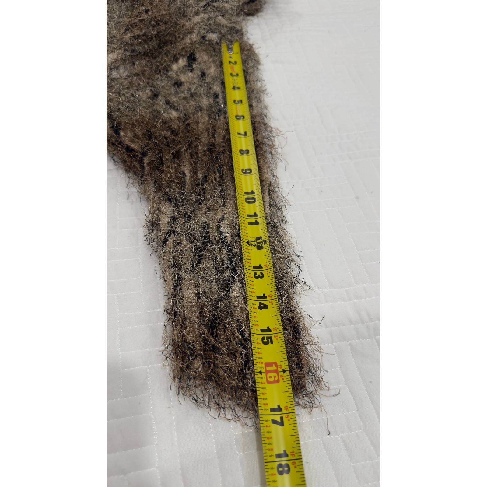 Jacobson’s Vintage Eyelash Knit Sweater Brown Black Fuzzy Mock Neck Large