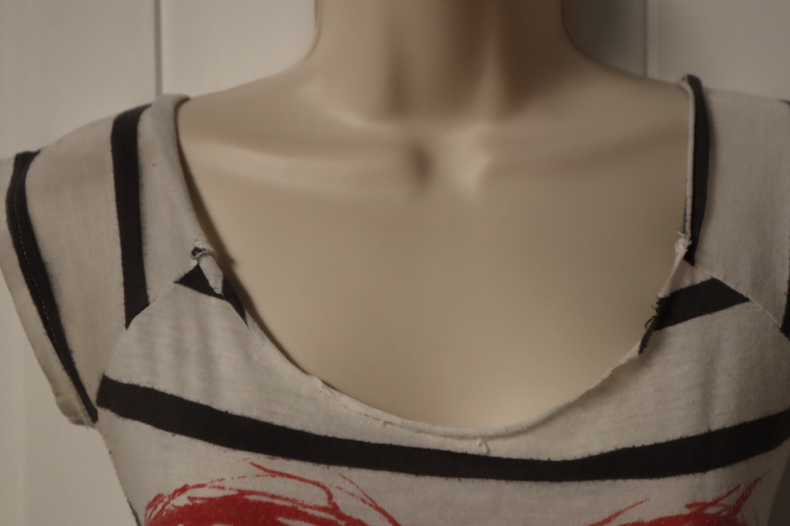 Vintage 1990s short sleeve womens striped t shirt size S (check measurements)